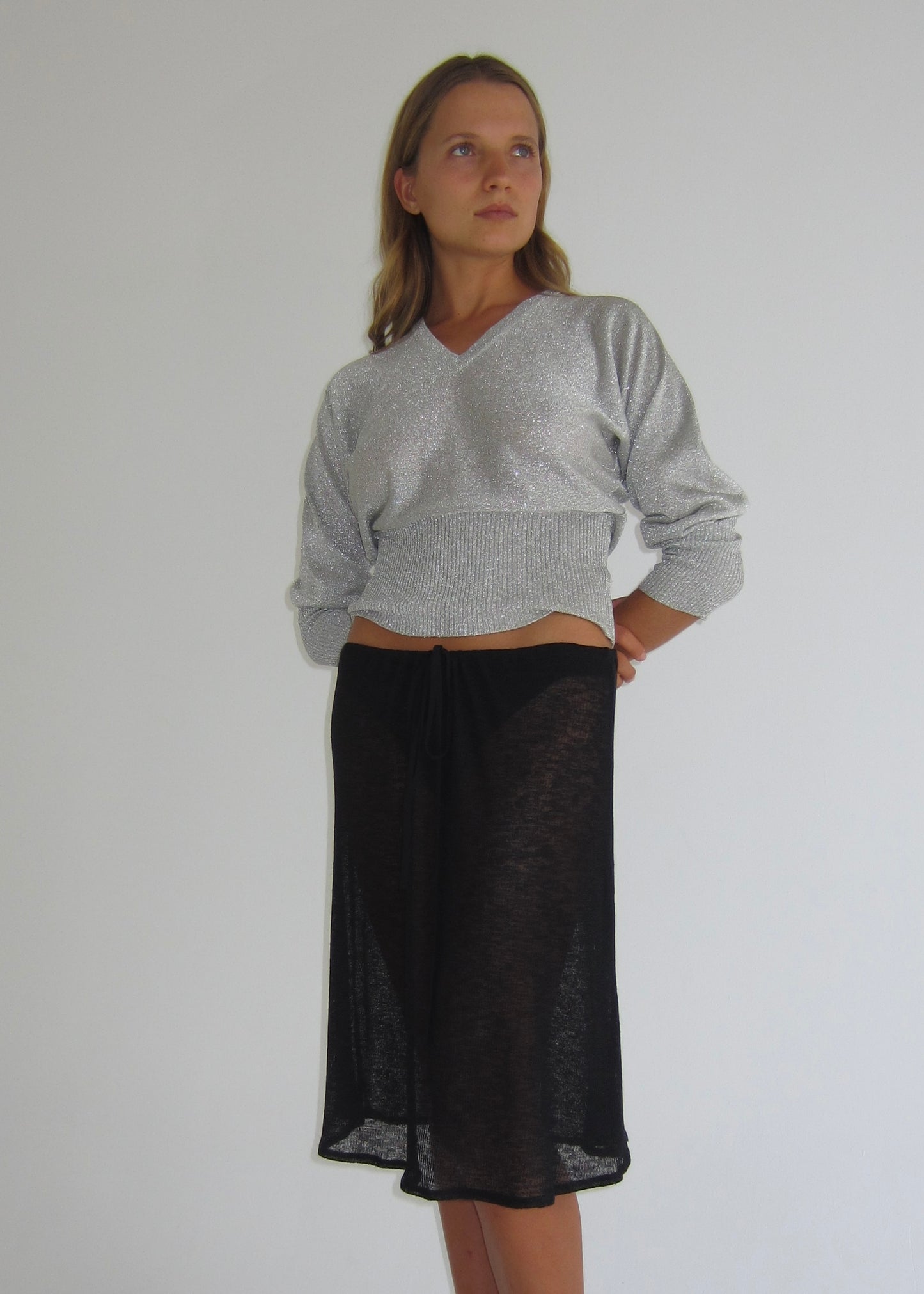 Silver knit sweater