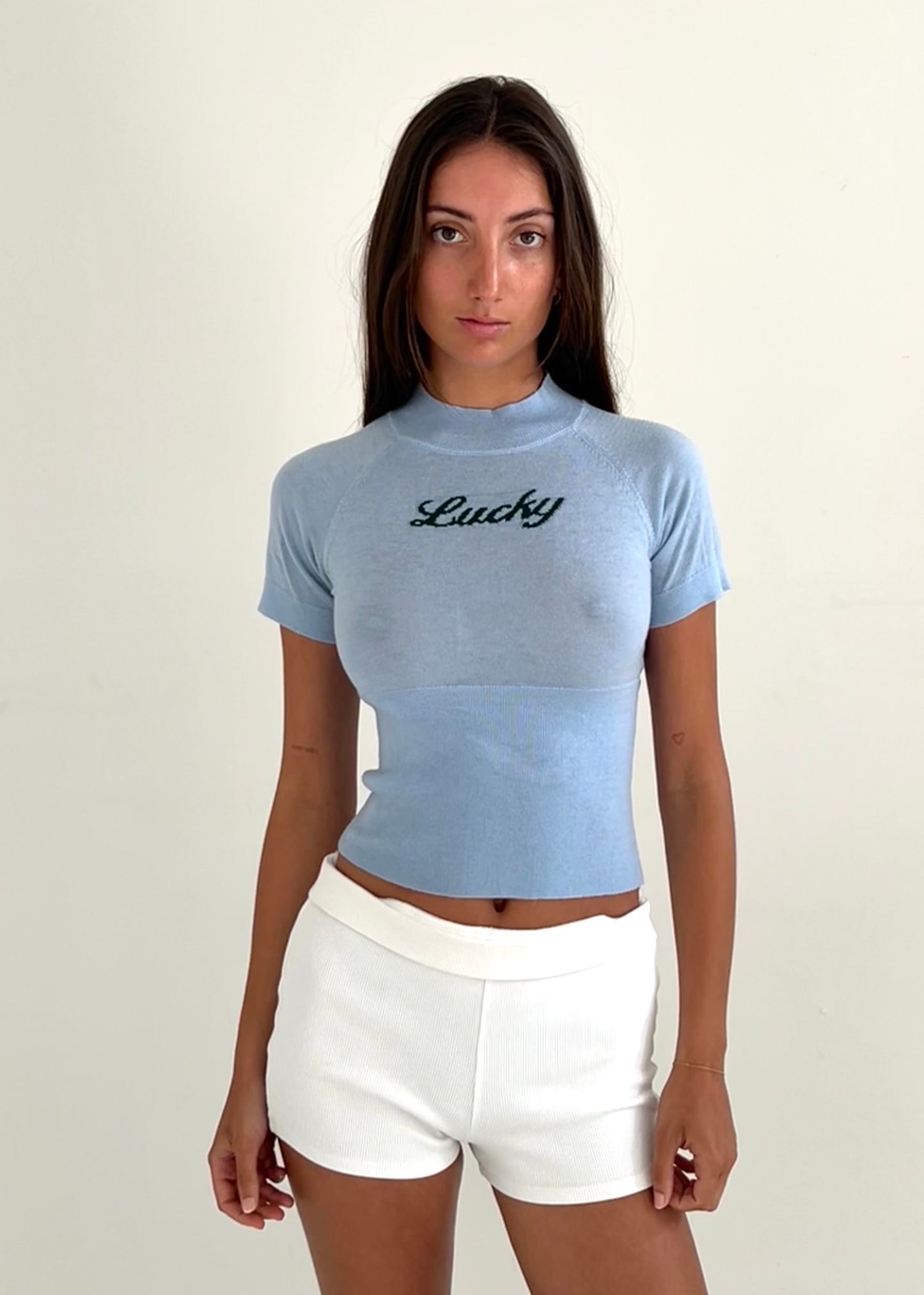 Lucky Knit Tee - parisian blue