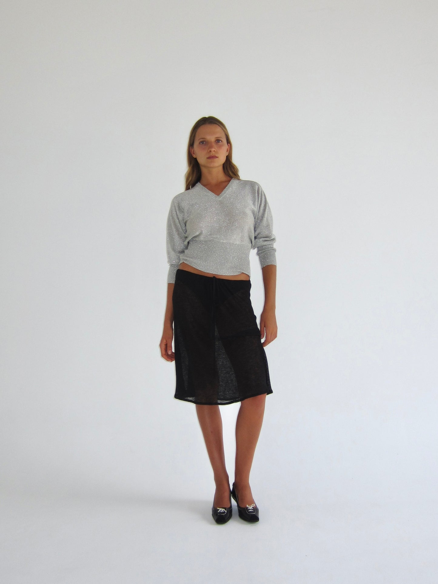 Silver knit sweater