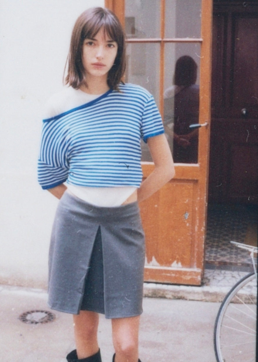 Lola Wool Skirt - charcoal grey