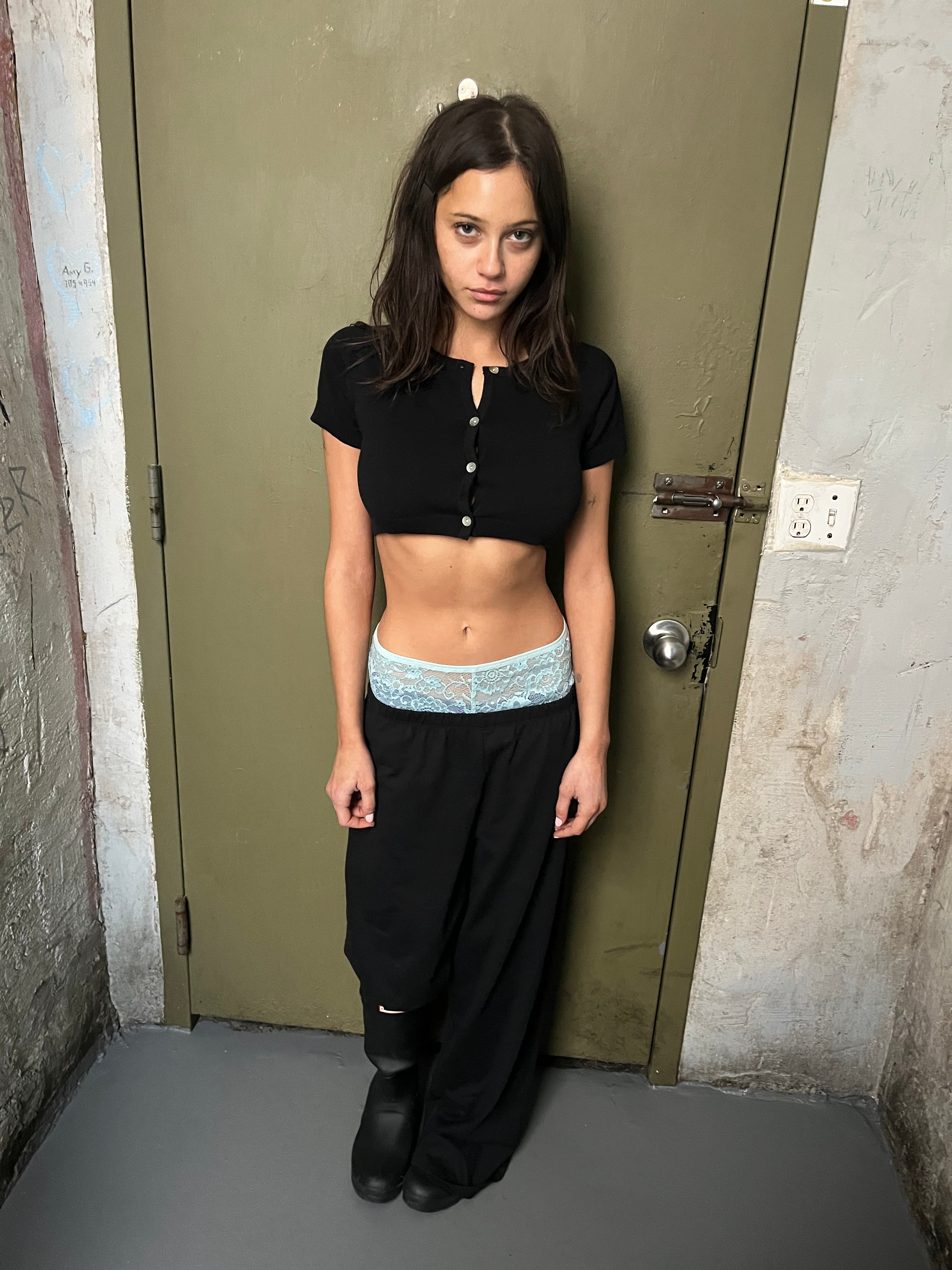 Betty Mini Crop - black cotton