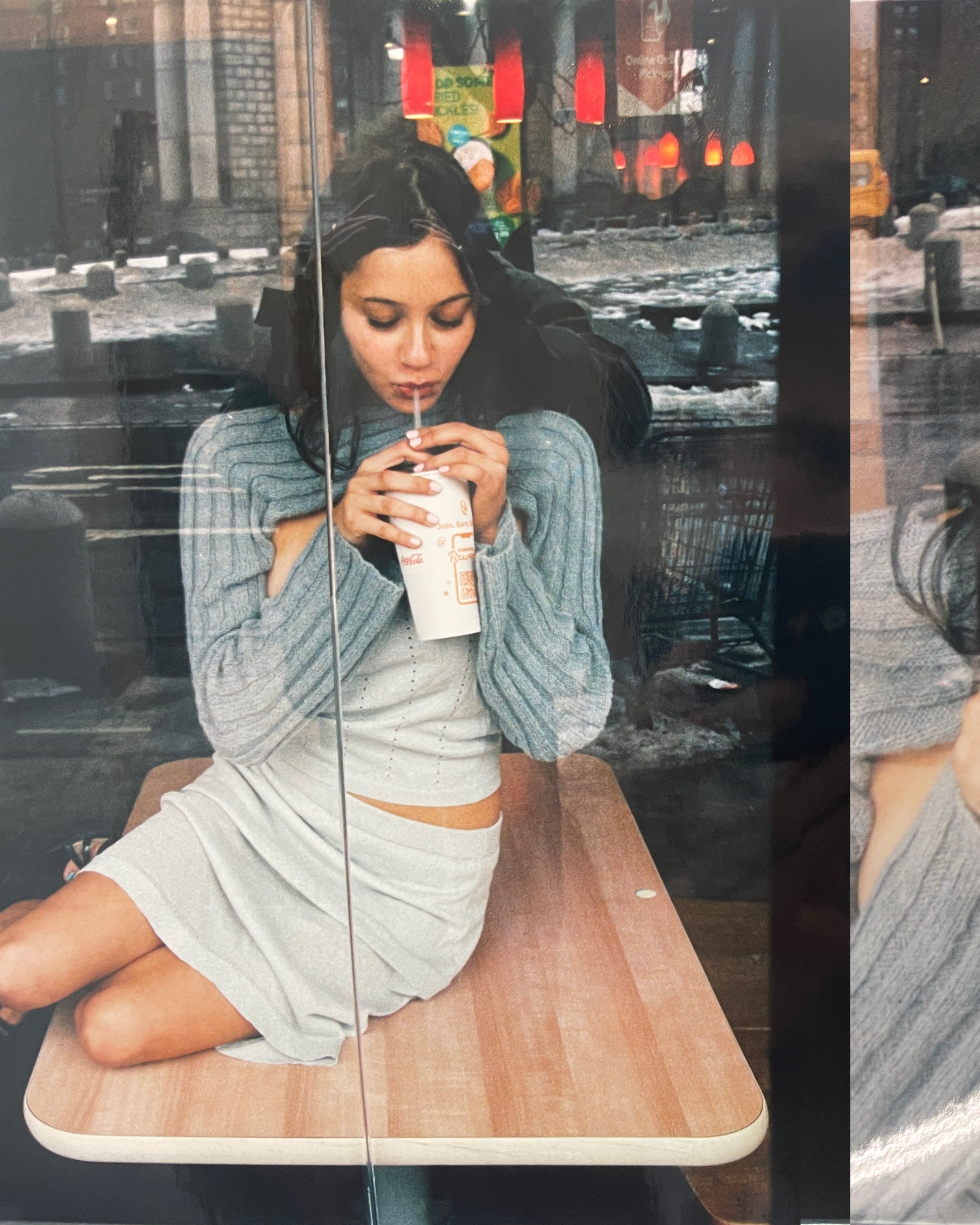 Madeleine Midi Skirt - silver knit