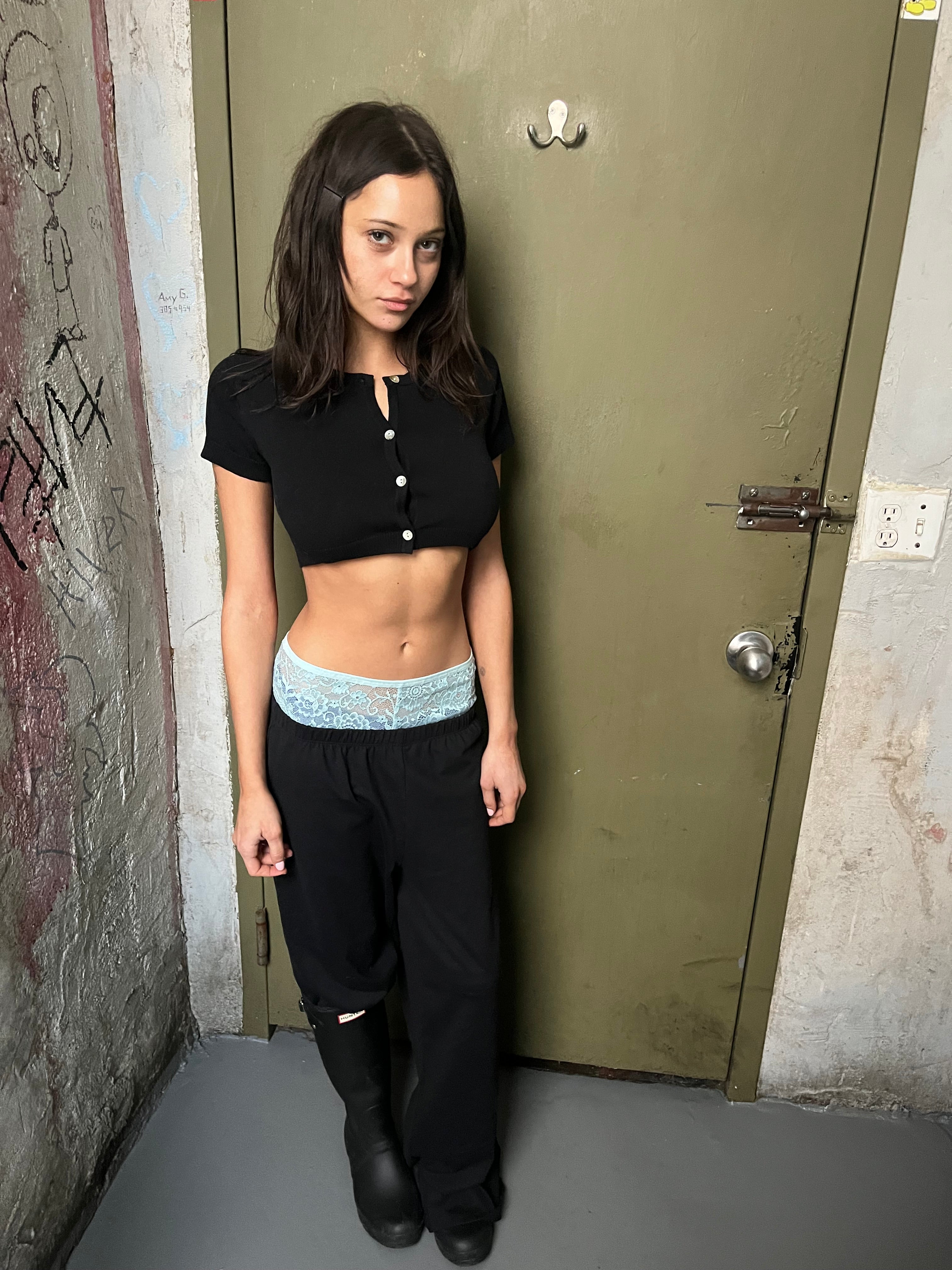 Betty Mini Crop - black cotton