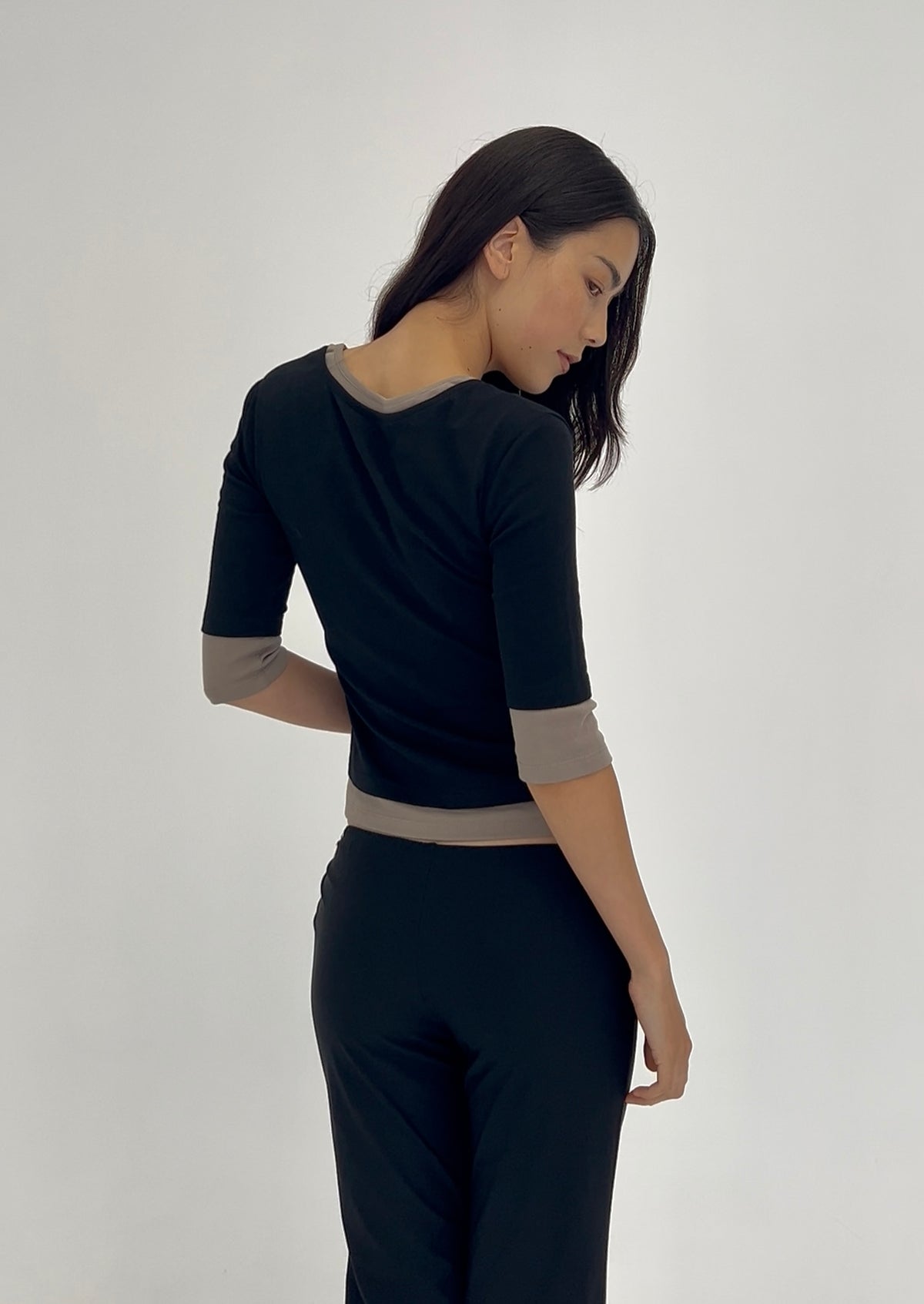 Rae double layer - black & stone