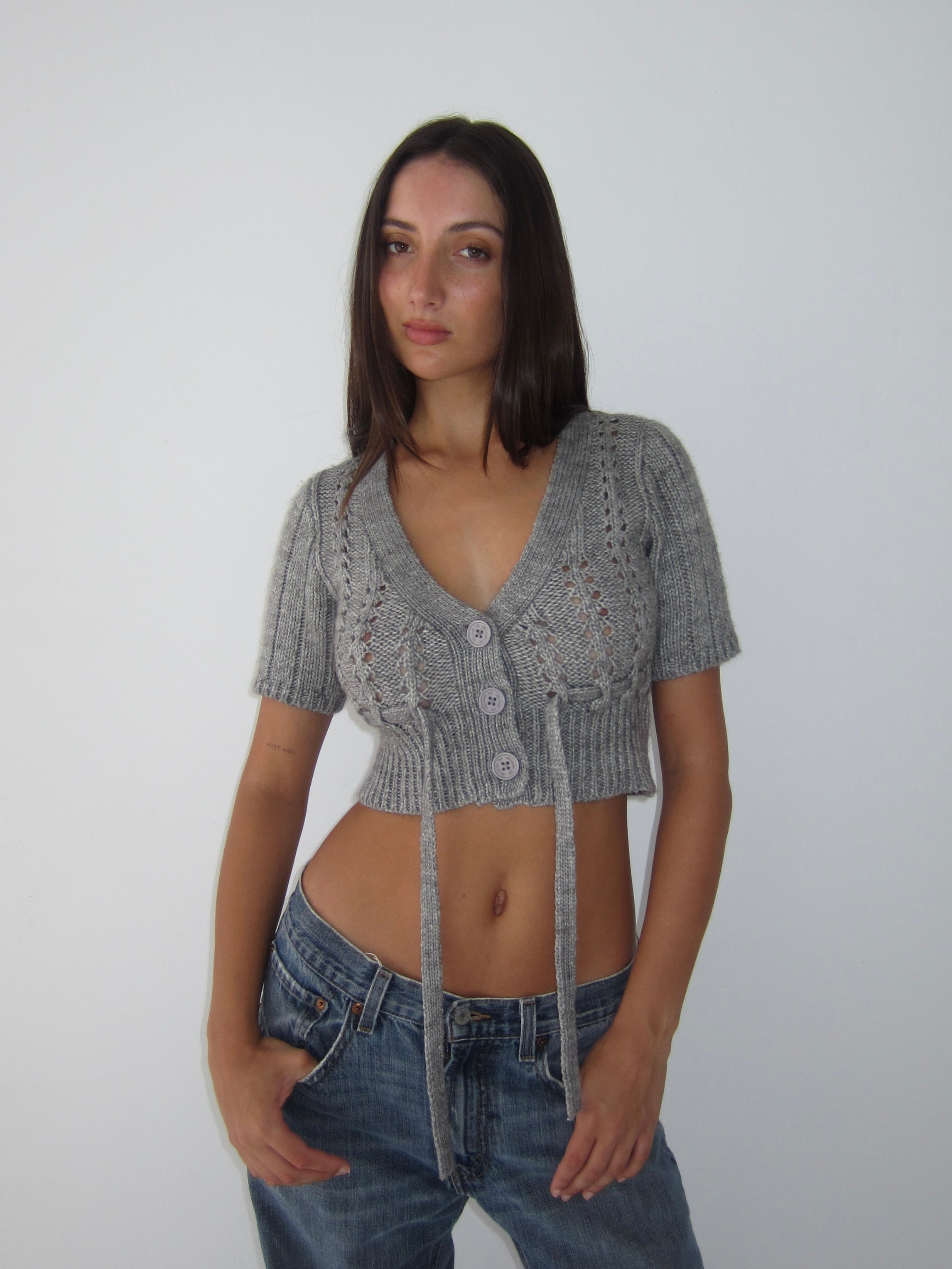 Cleo crop - grey