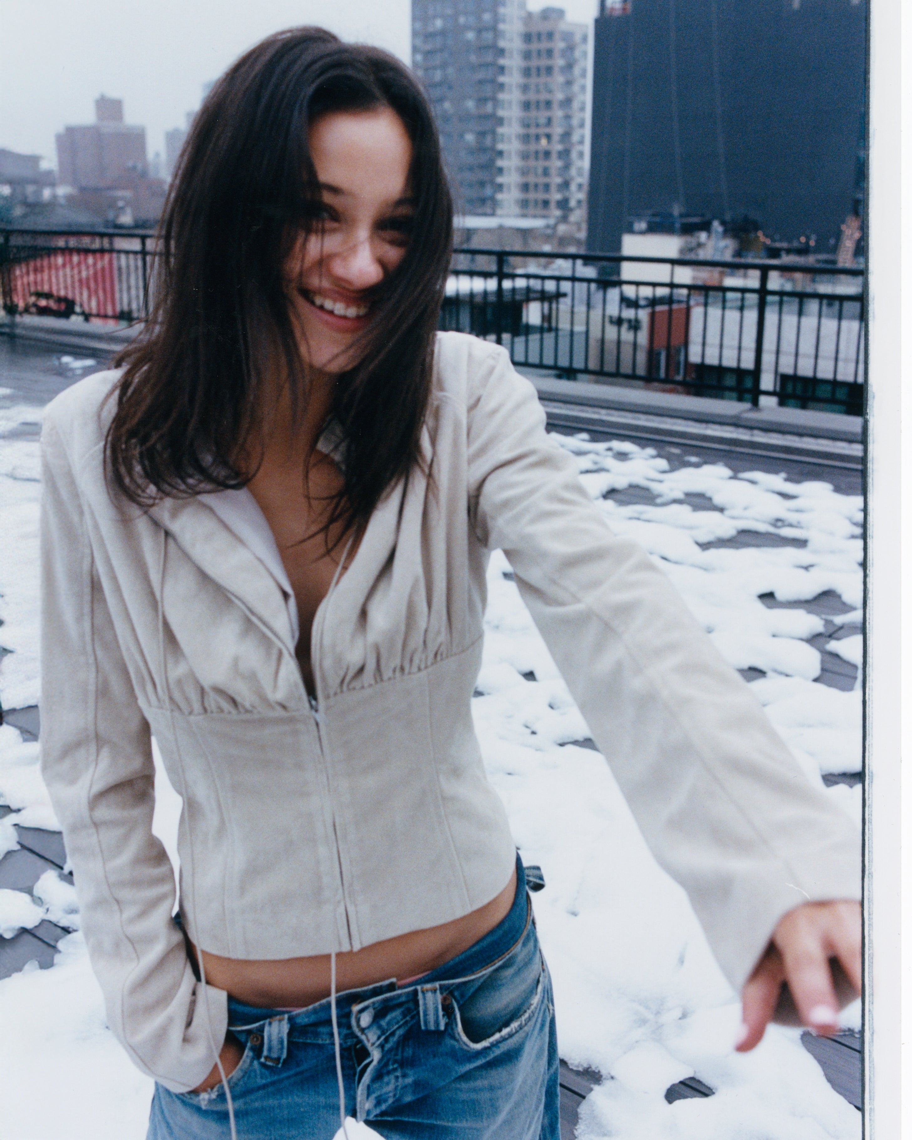 Nicole Waist Jacket - soft suede