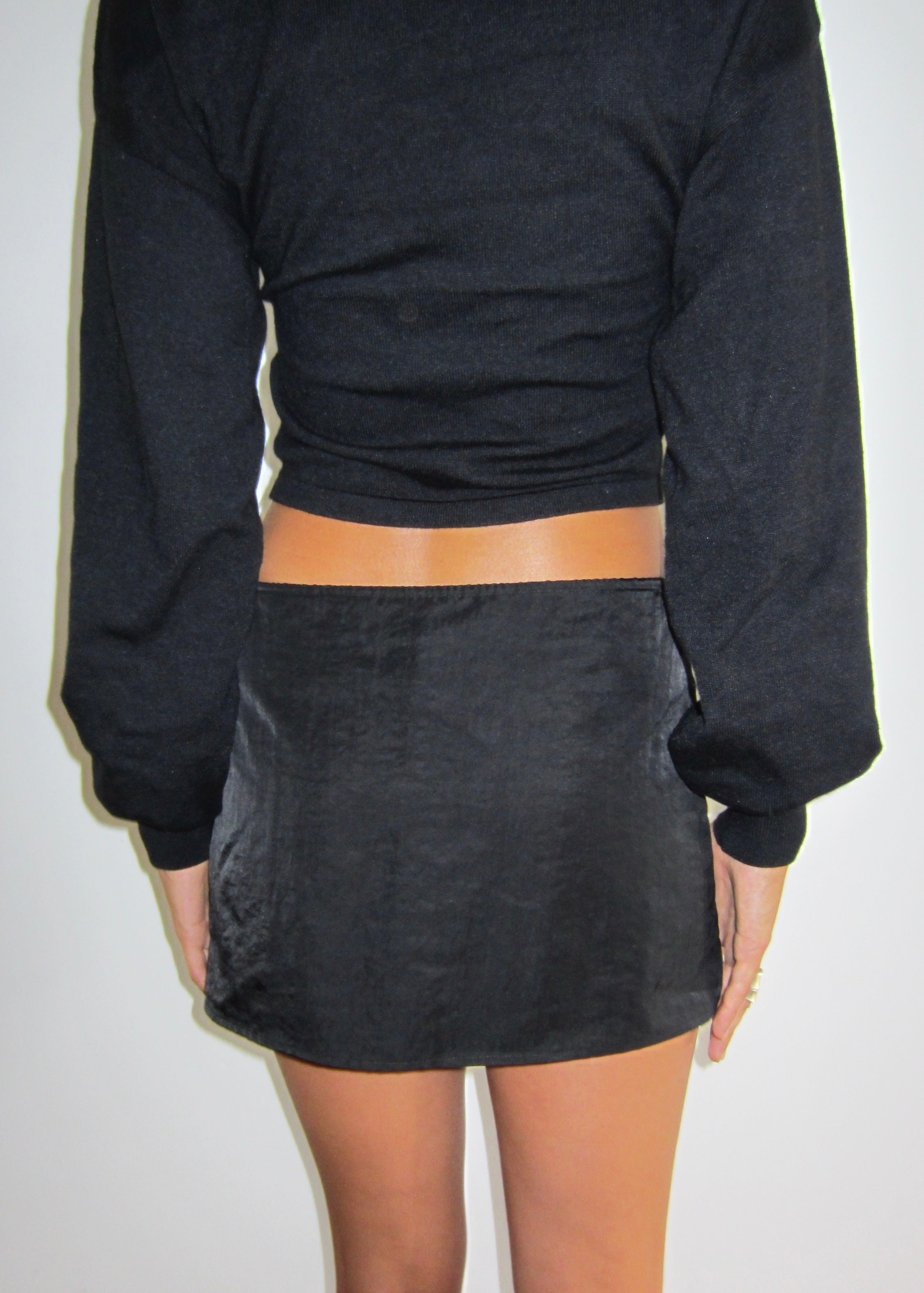 Yazzi cut out mini skirt - black