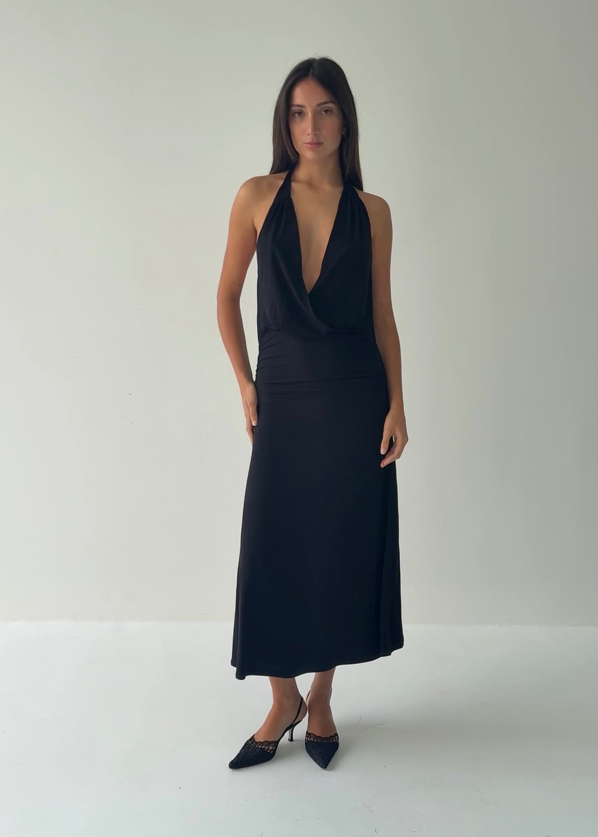 Josephine Tie Up Halter Dress