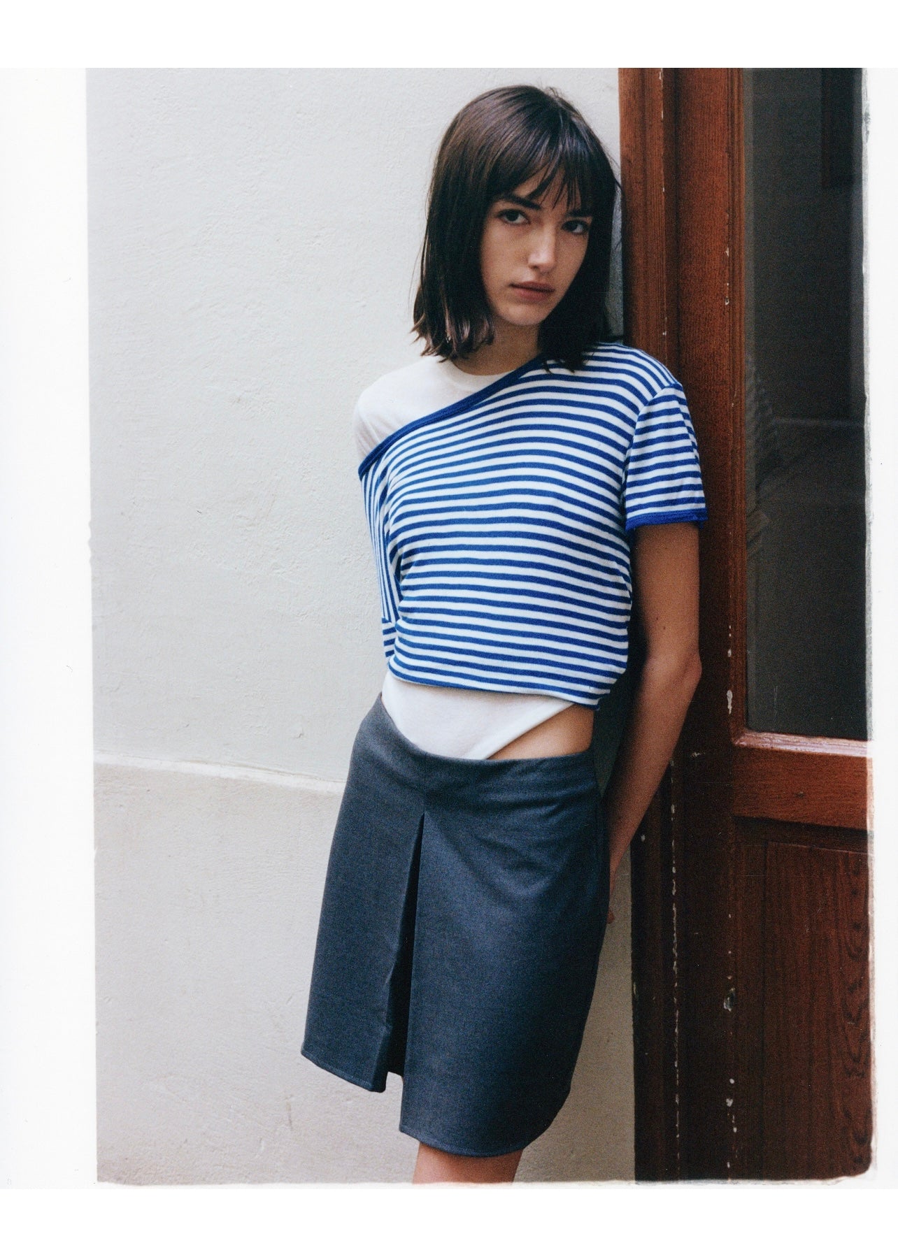 Lola Wool Skirt - charcoal grey