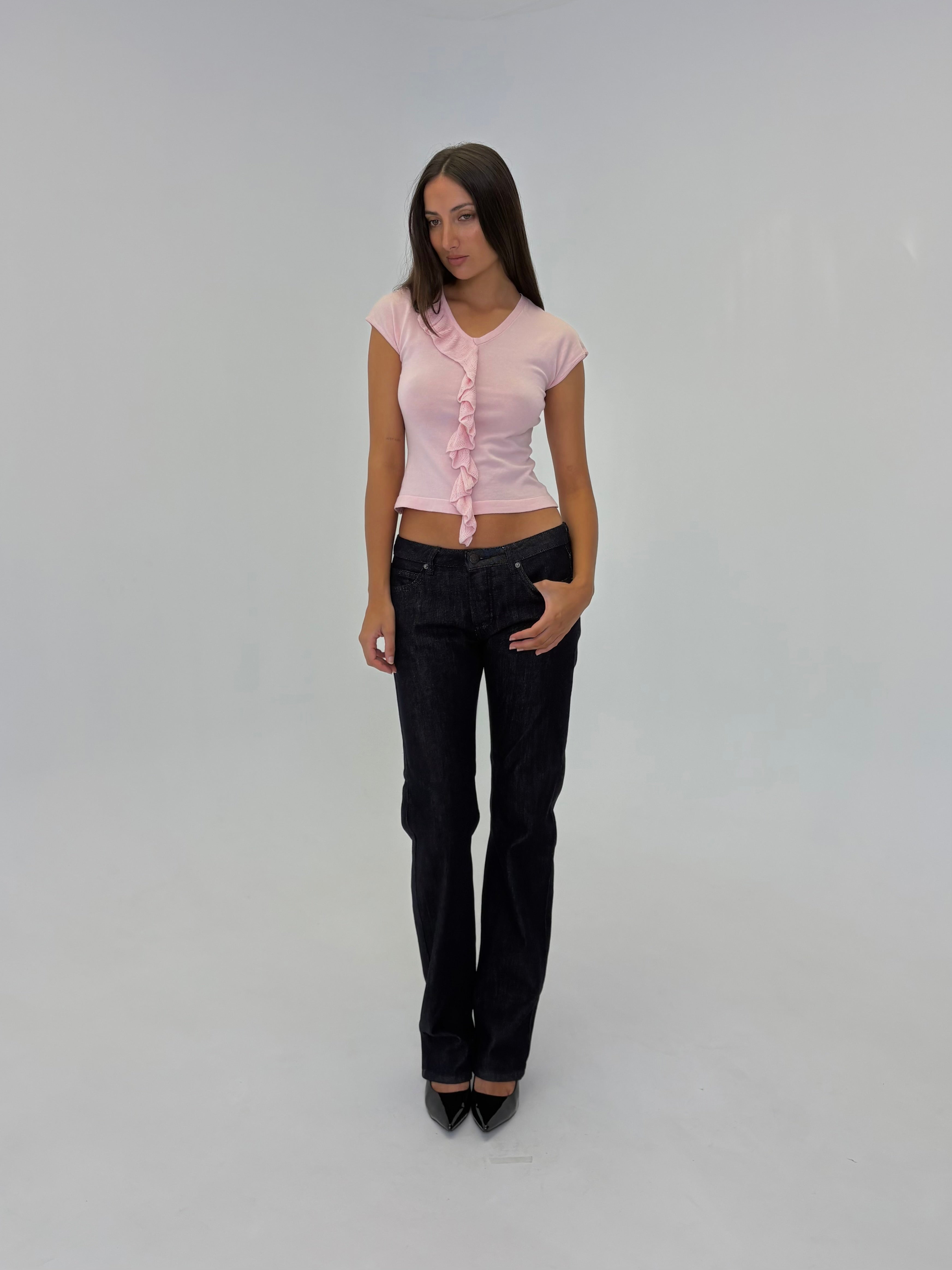 Eva Frill Knit Tank - petal pink