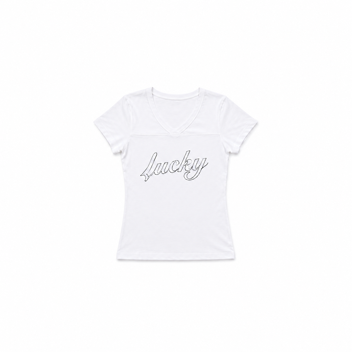 Lucky Baby Tee - white cotton