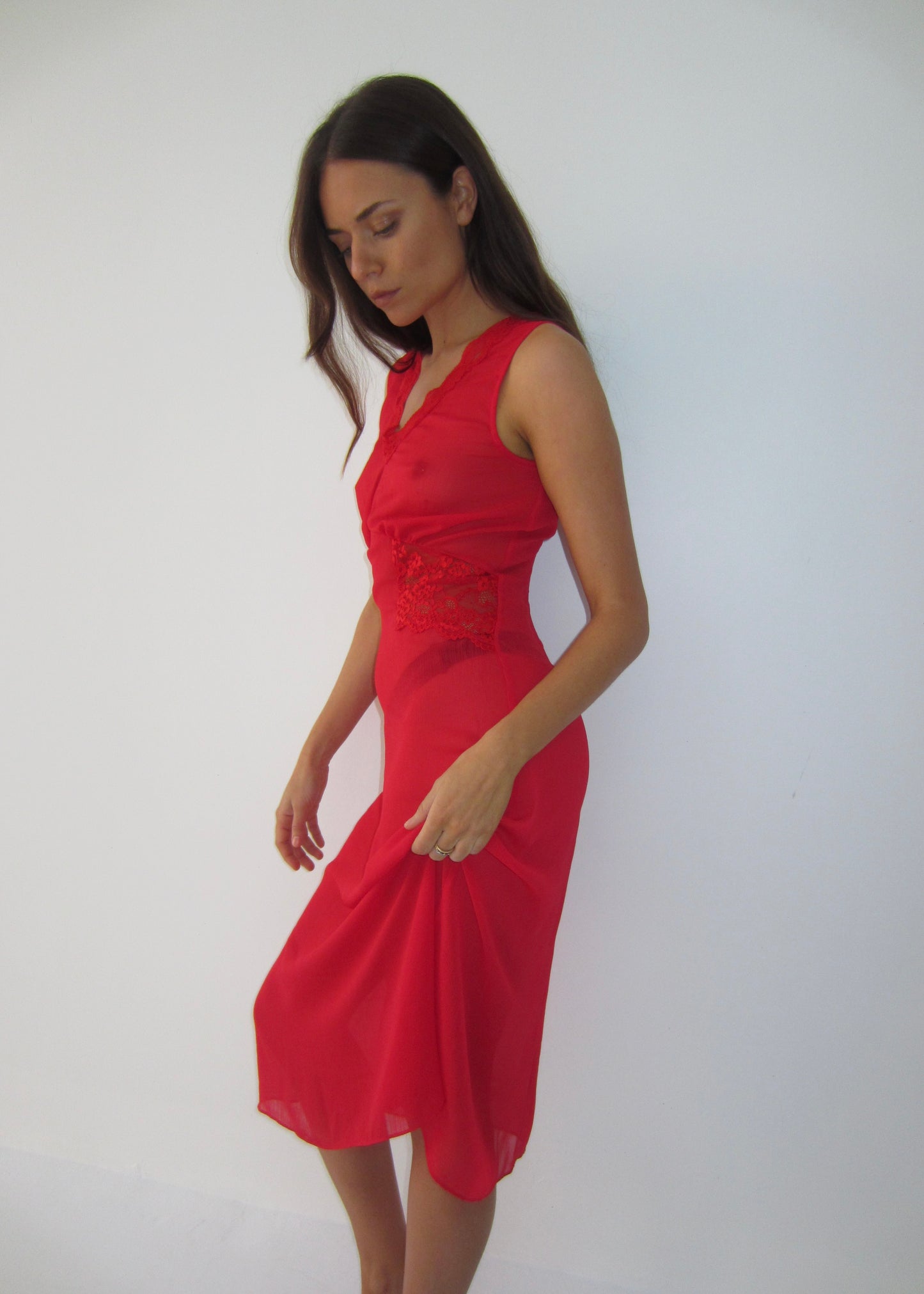 Andrea Lace Dress - cherry chapstick