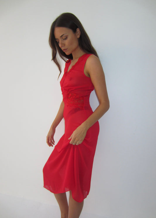 Andrea Lace Dress - cherry chapstick