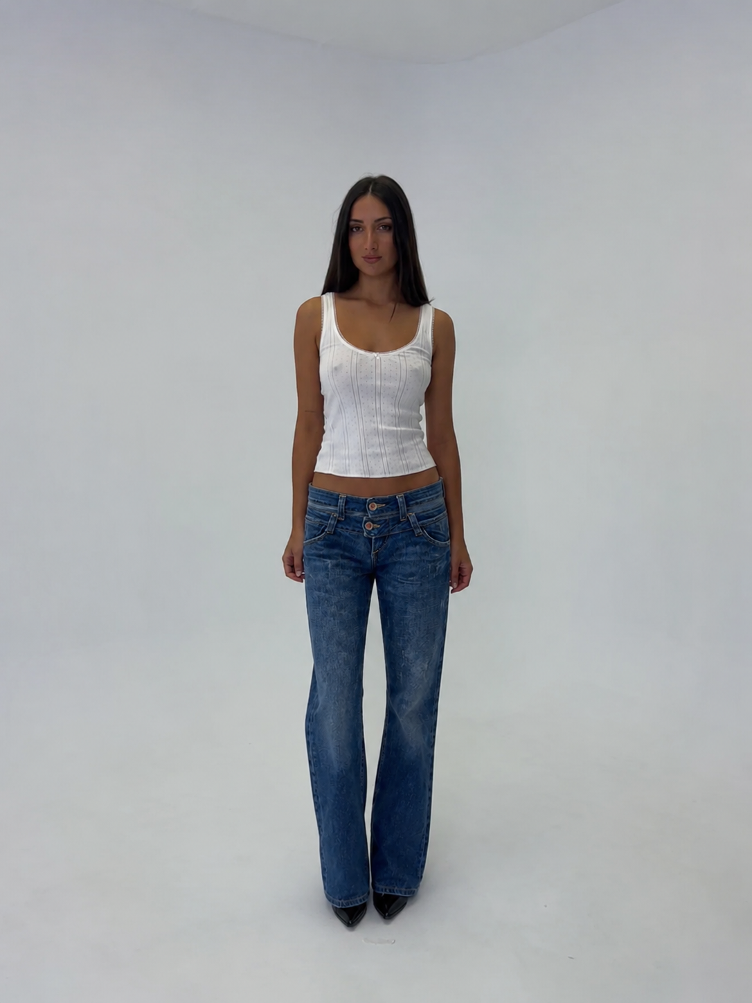 Sage double waisted jeans
