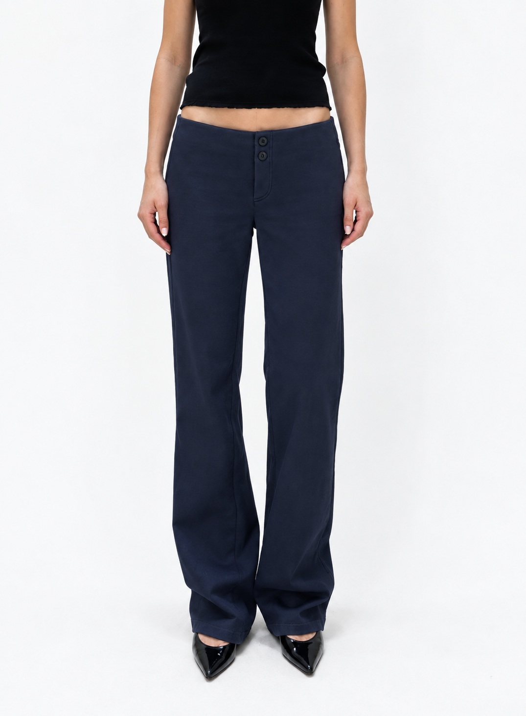 Josie cotton trousers  - navy