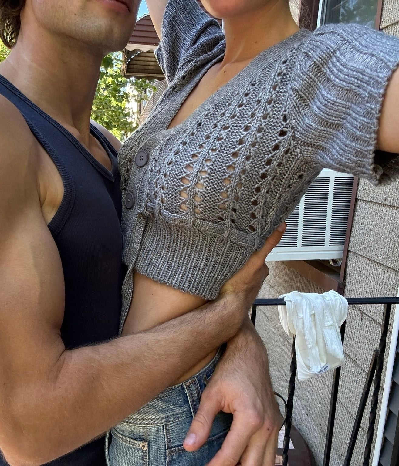 Cleo crop - grey