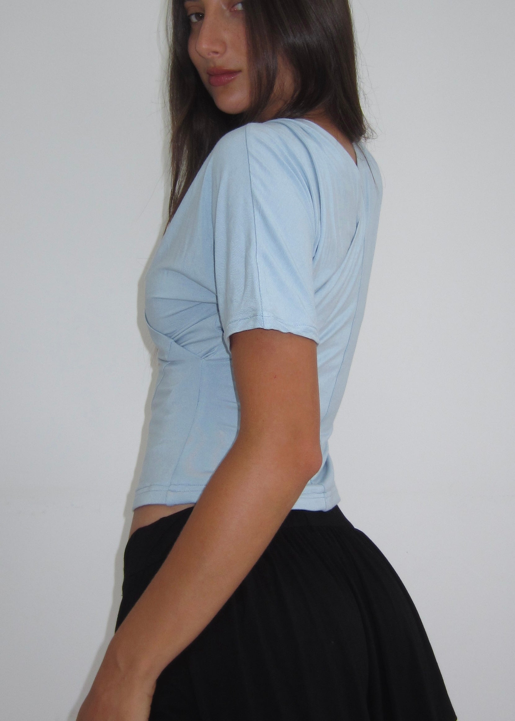 Dalia Shell Top - soft blue