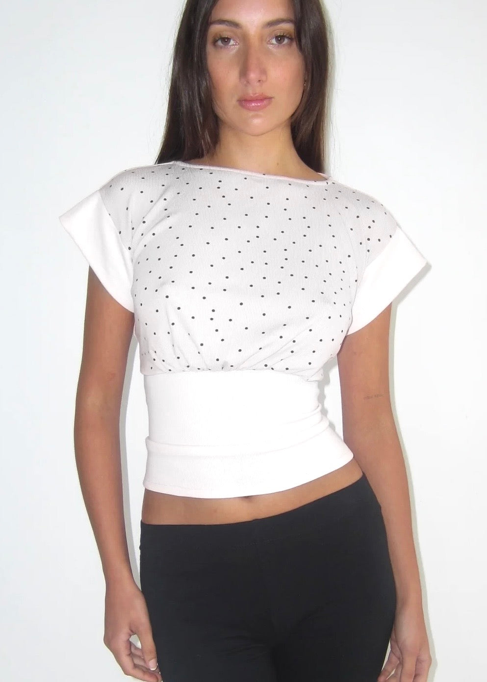 Lily Polka Tank - soft white