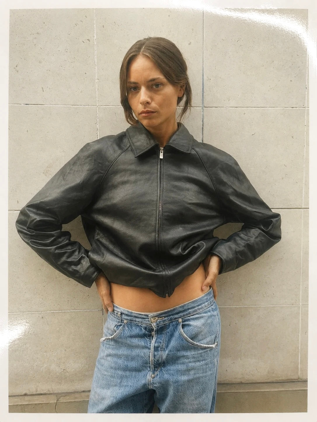 Sandy Leather Jacket - black