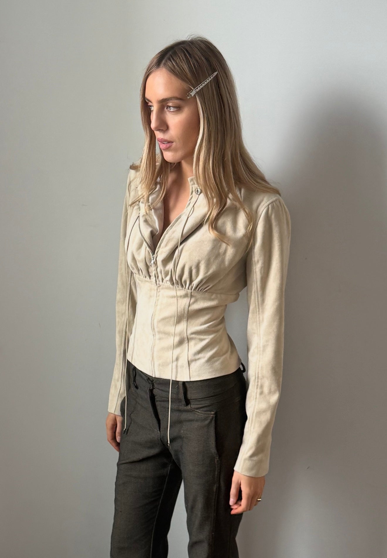 Nicole Waist Jacket - soft suede