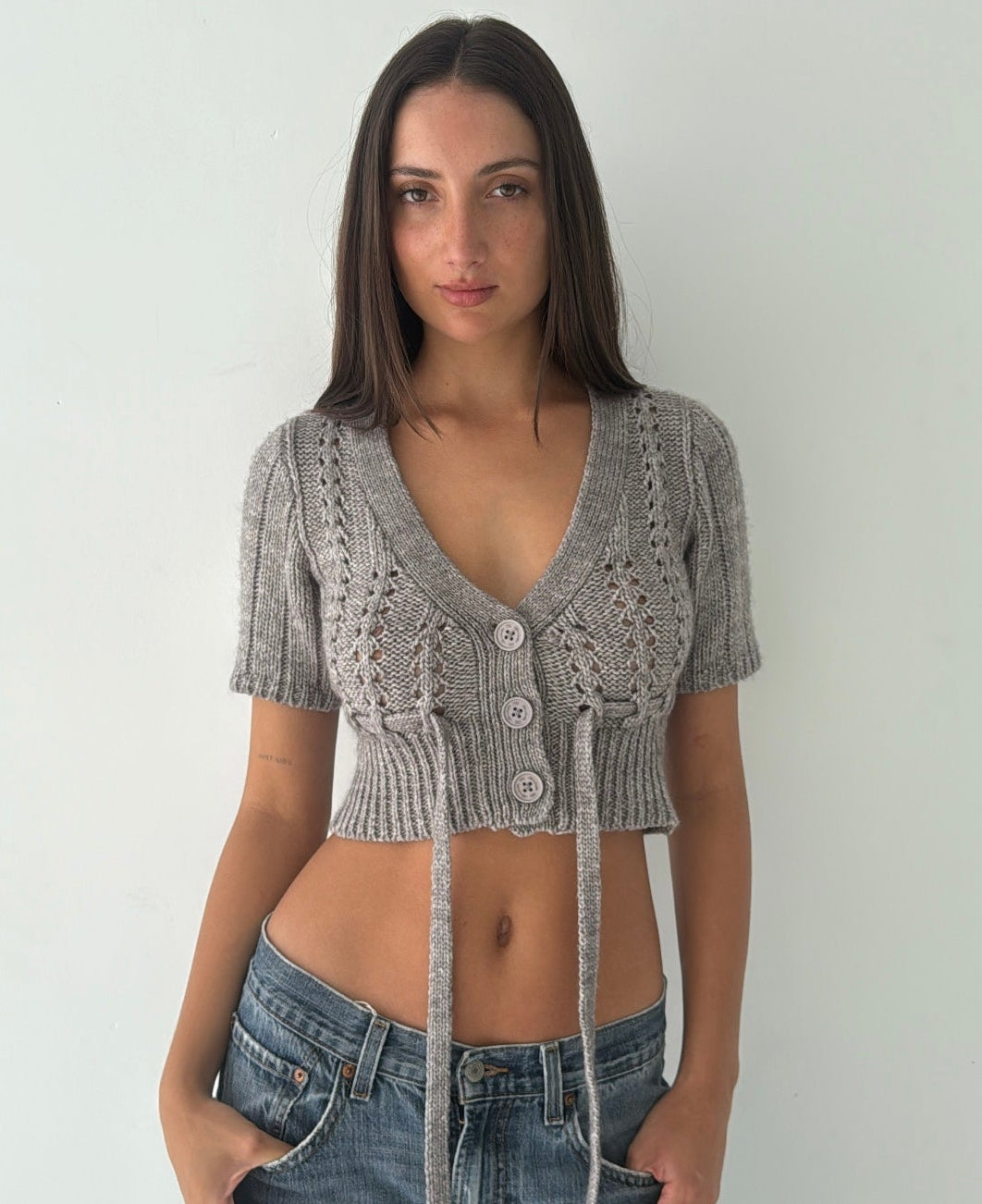 Cleo crop - grey