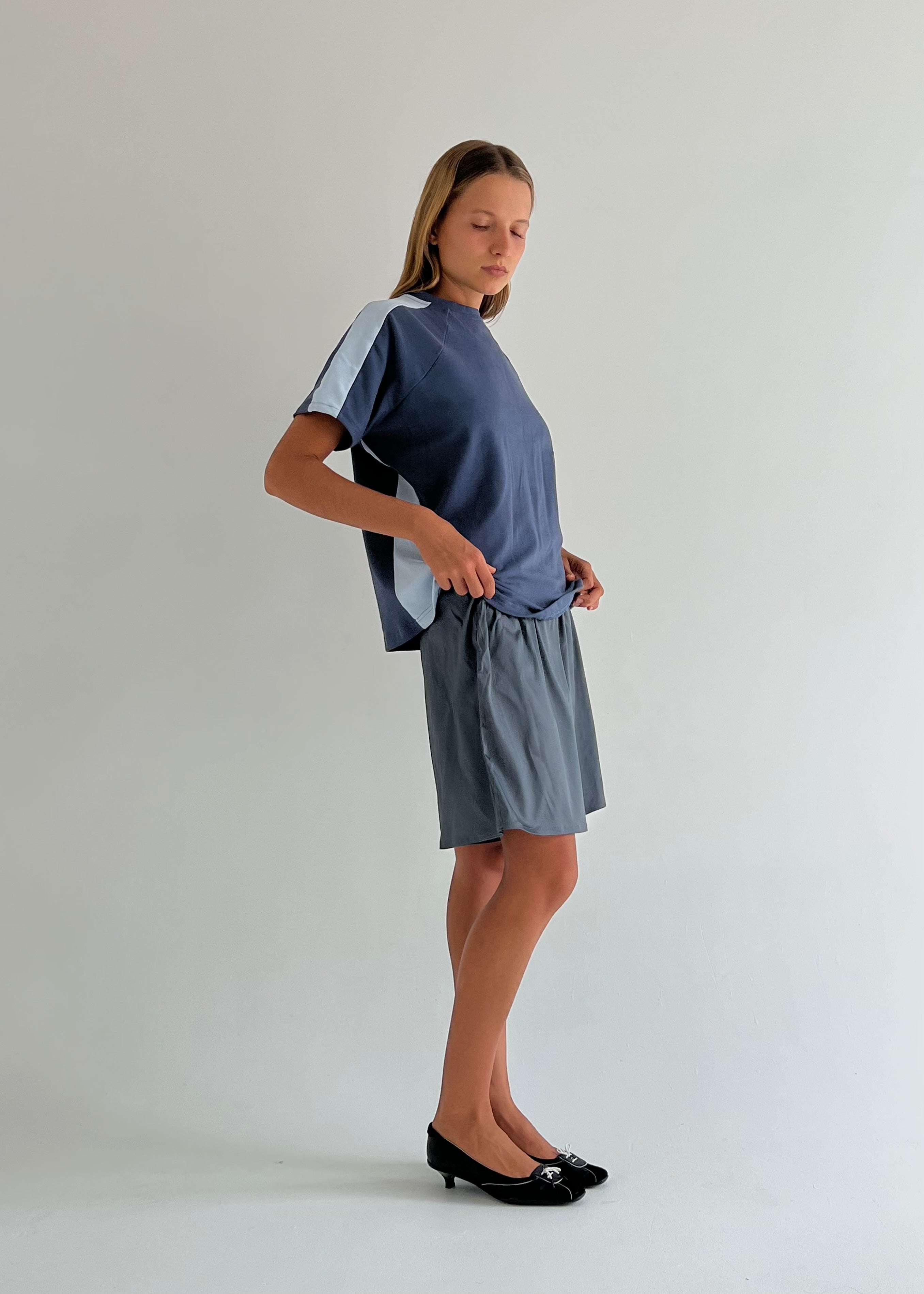 Bobbie Panel Tee - blue