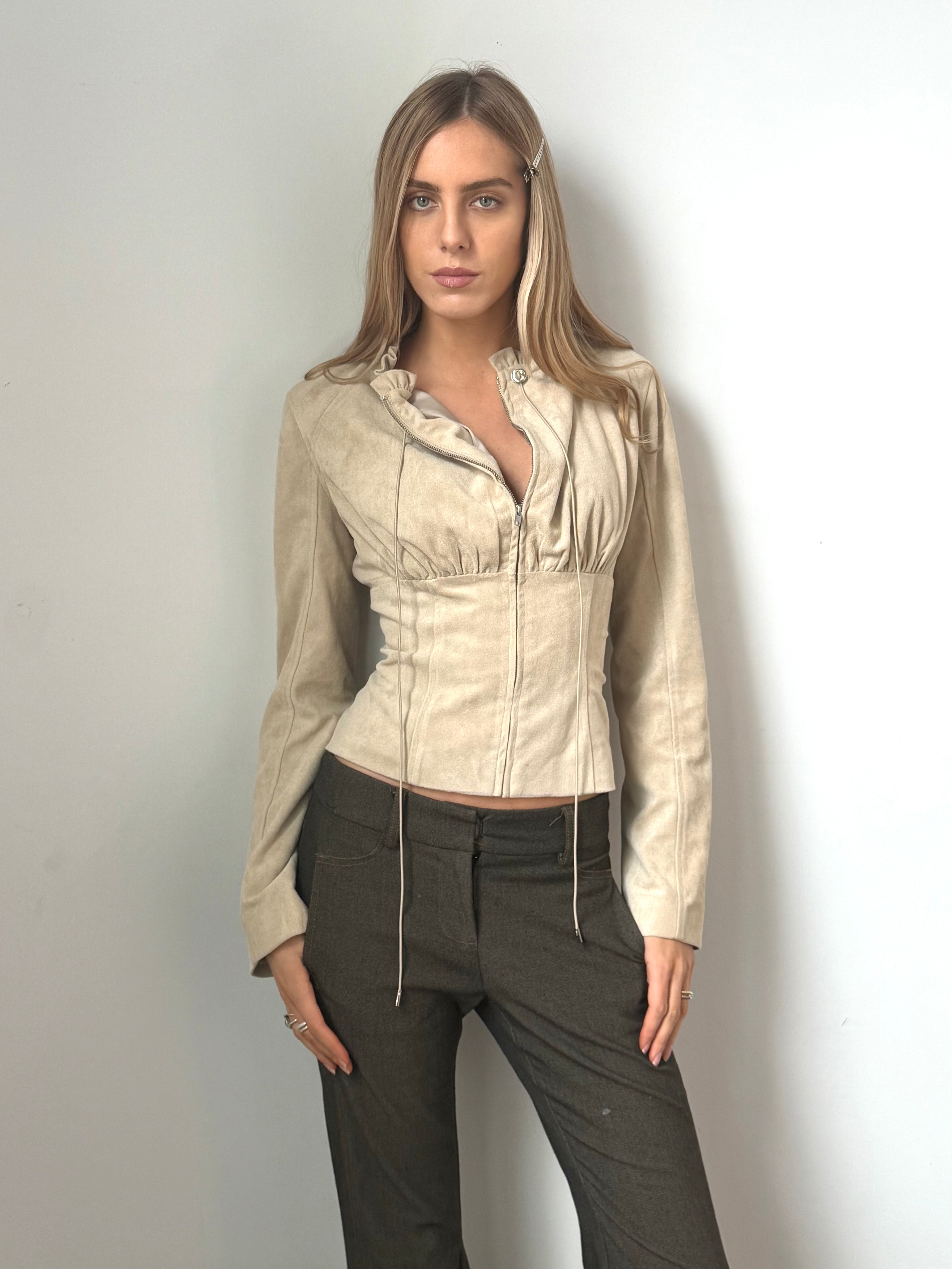 Nicole Waist Jacket - soft suede