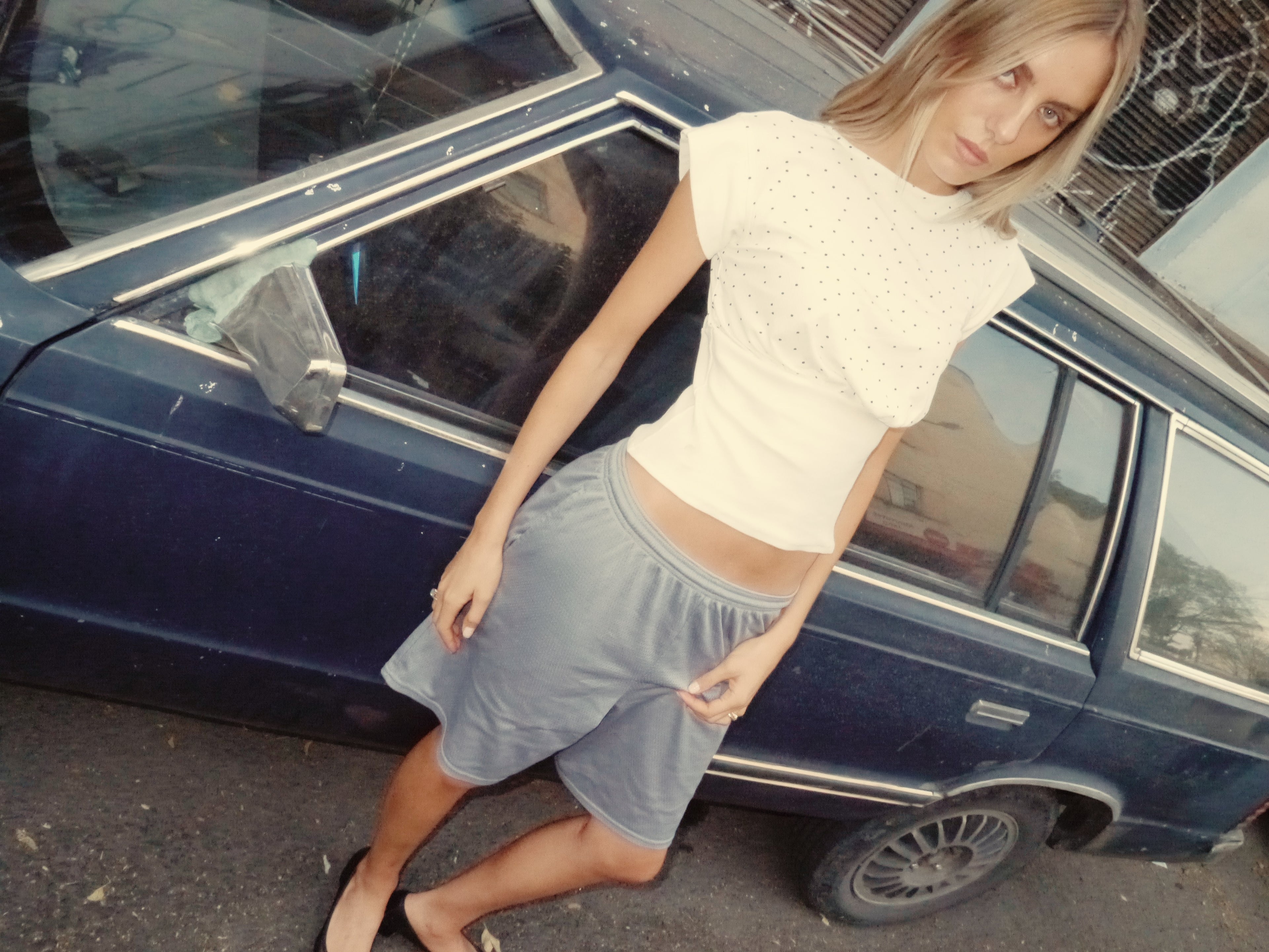 Lily Polka Tank - soft white