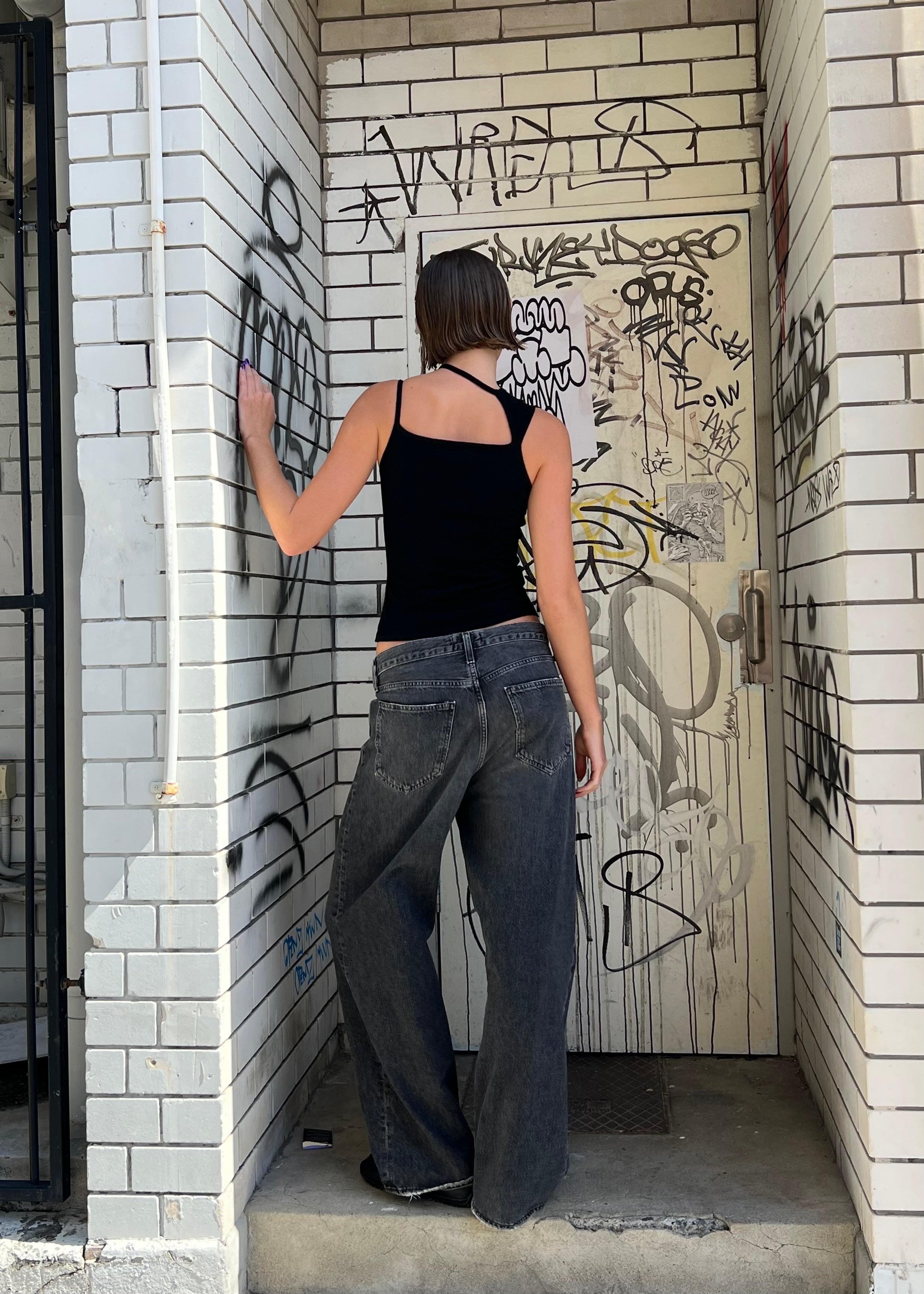 Tilly Tie Top - black