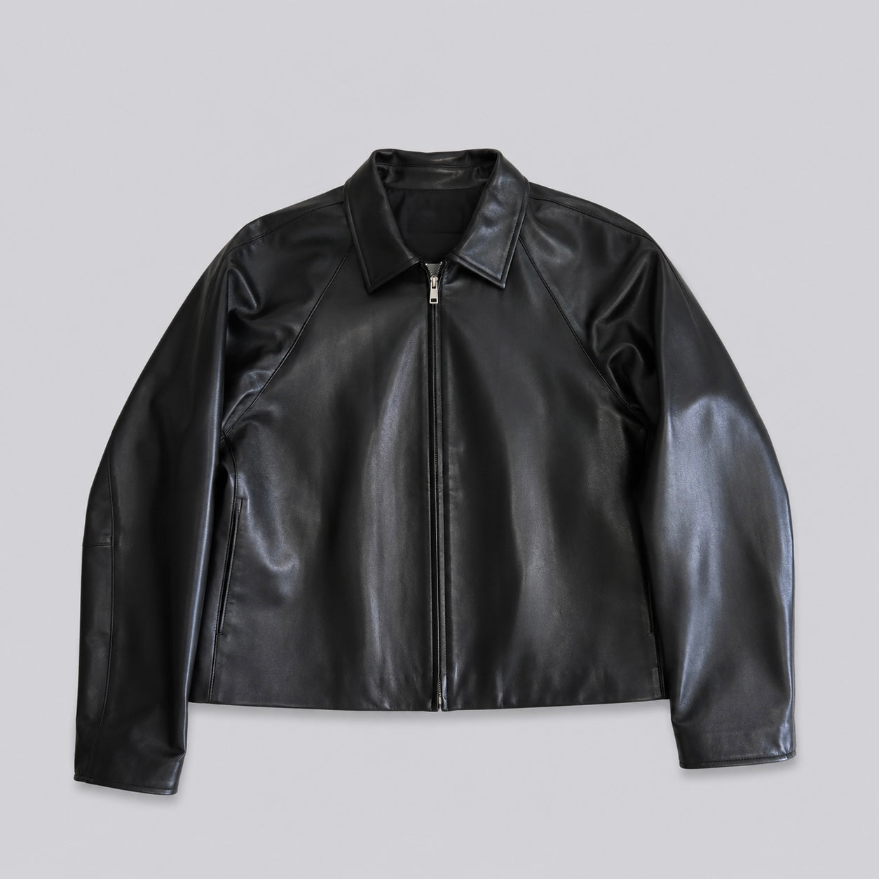 Sandy leather jacket - black