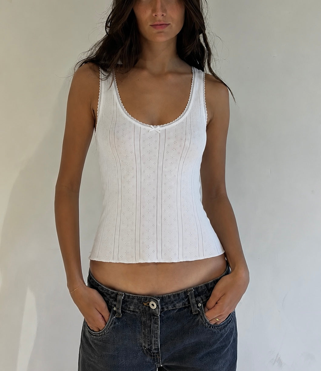 Dhillon Cotton Tank - chalk