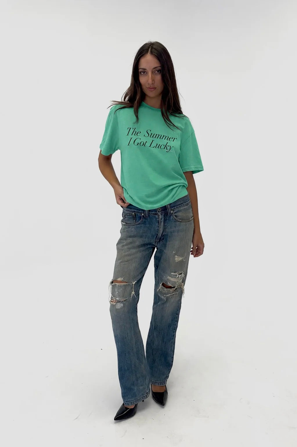 The Summer I Got Lucky Tee - mint