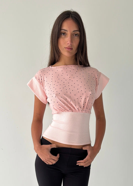 Lily Polka Tank - petal pink