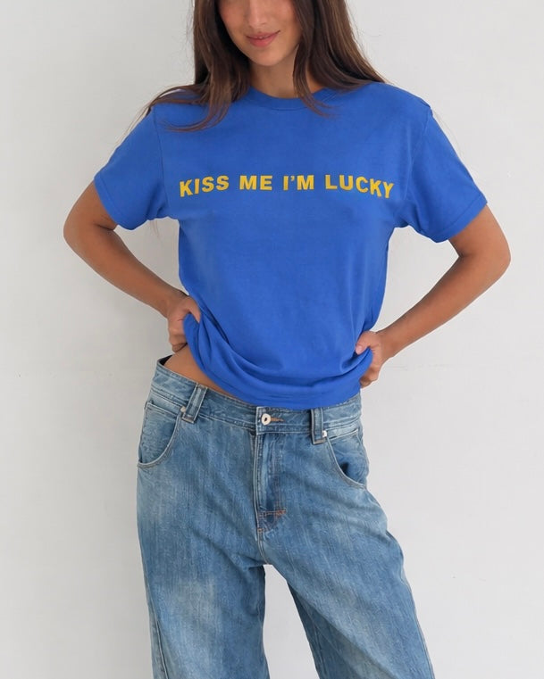 Kiss Me I’m Lucky - blue