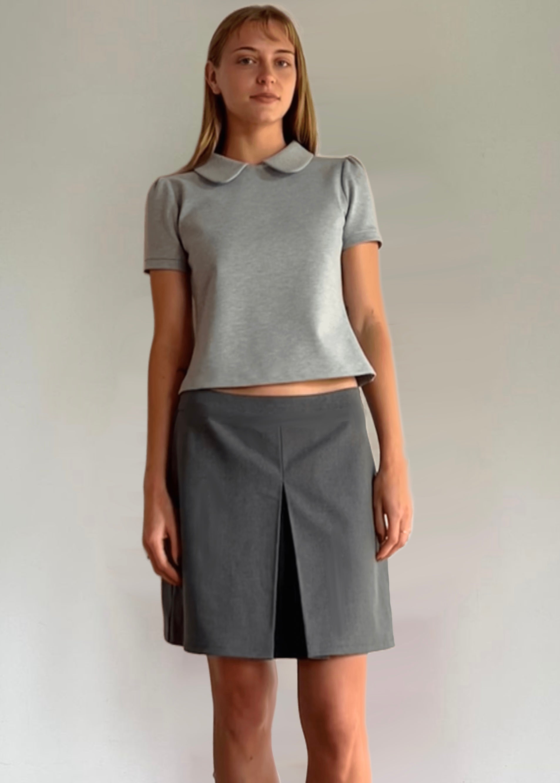 Lola Wool Skirt - charcoal grey