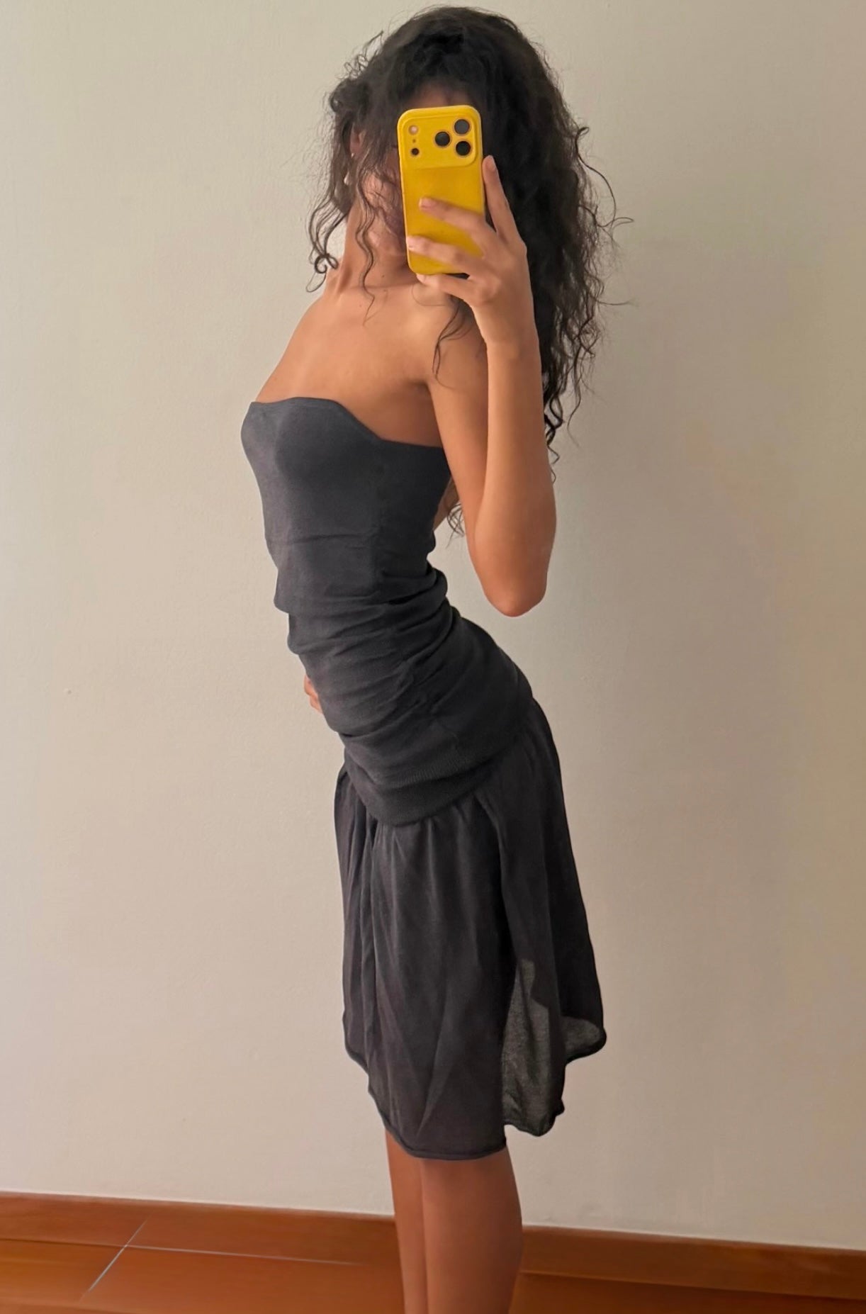 Mila Tube Dress - charcoal knit