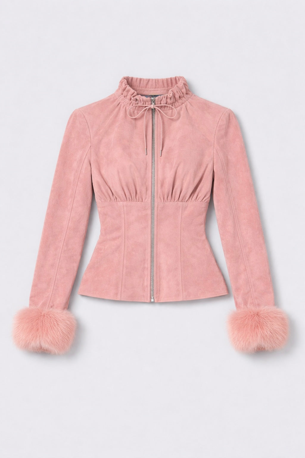 Nicole Waist Jacket - pink fur