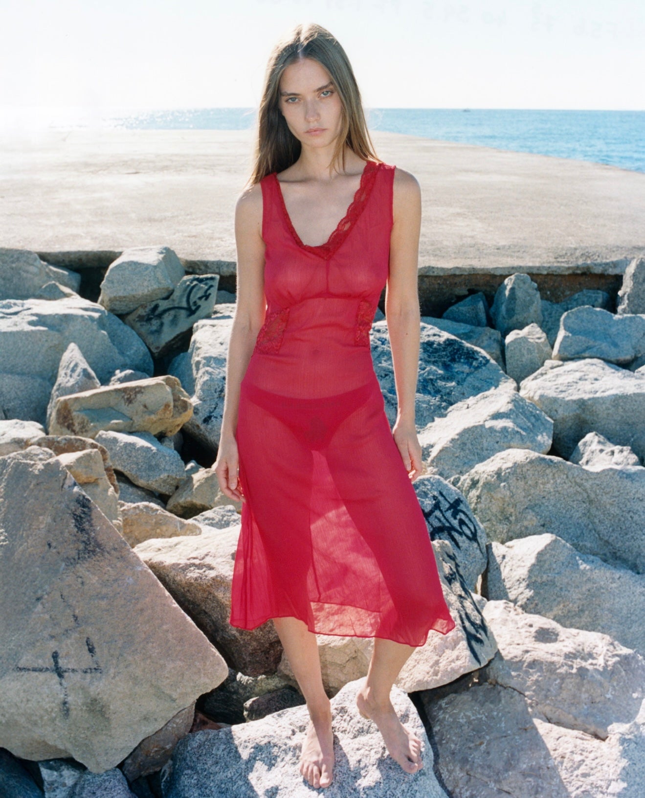 Andrea Lace Dress - cherry chapstick