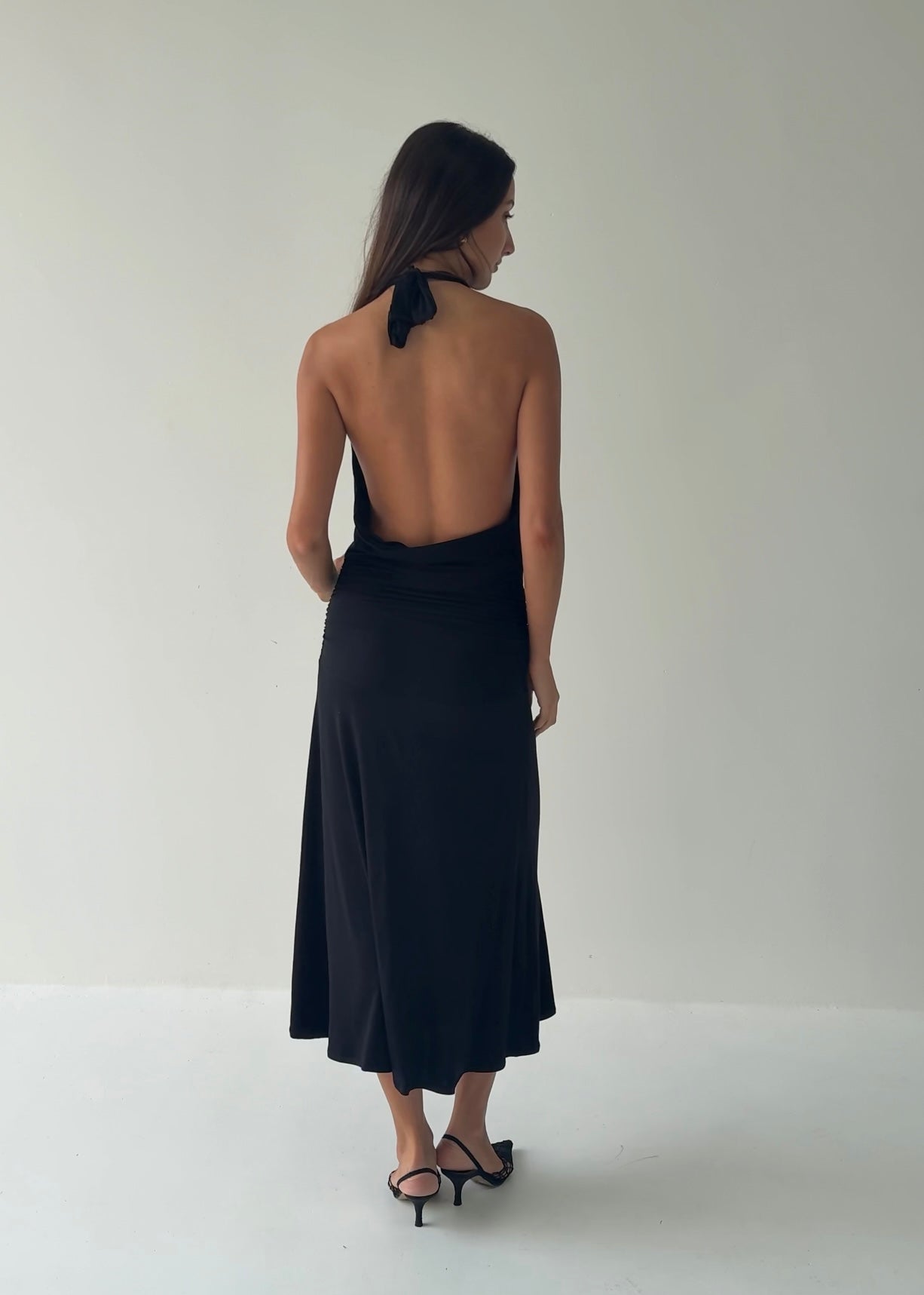 Josephine Tie Up Halter Dress