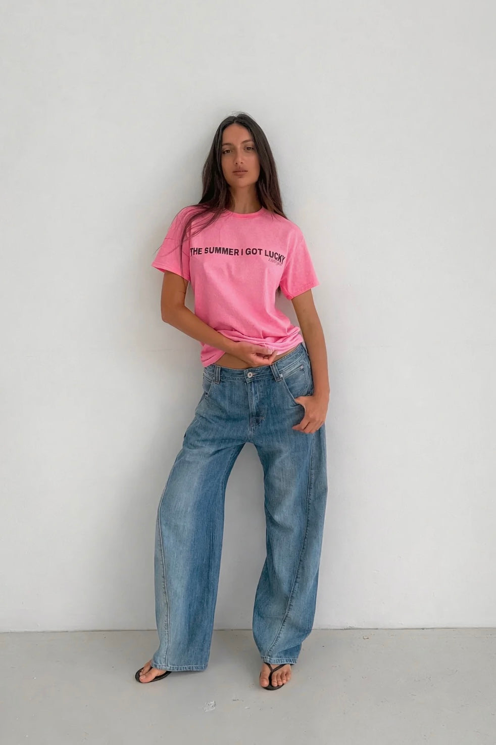 The Summer I Got Lucky Tee - Hot Pink