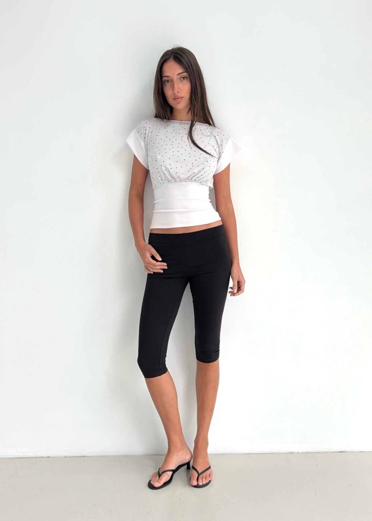 Lily Polka Tank - soft white