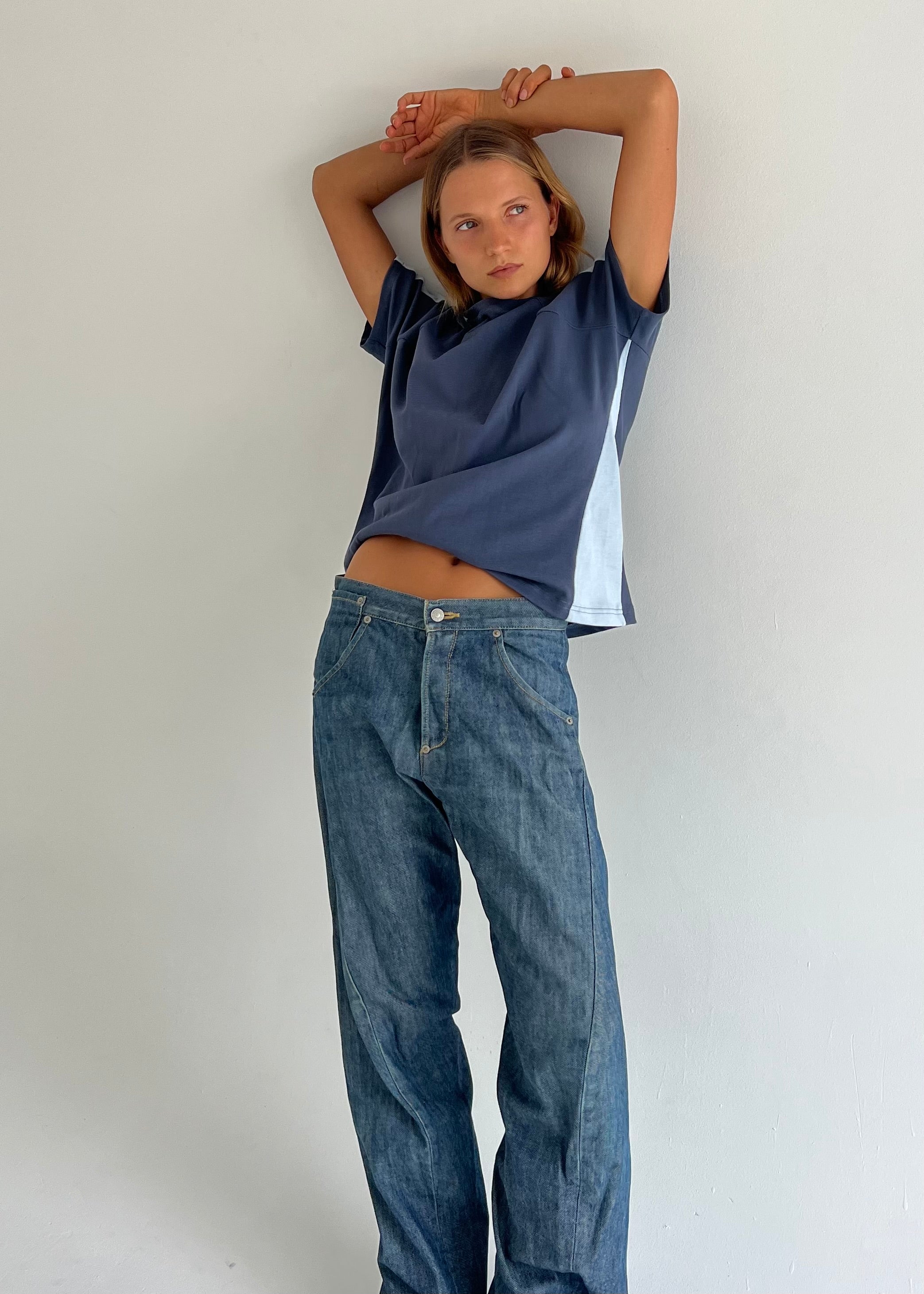 Bobbie Panel Tee - blue