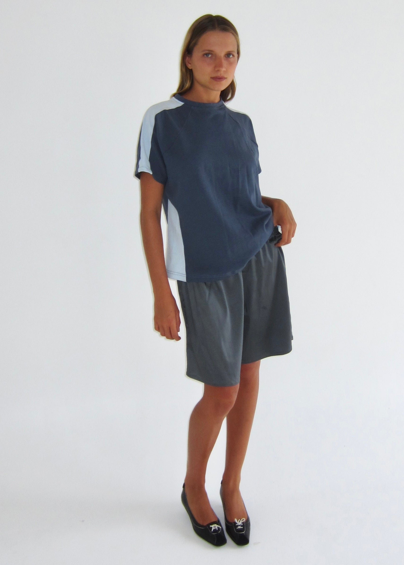 Bobbie Panel Tee - blue