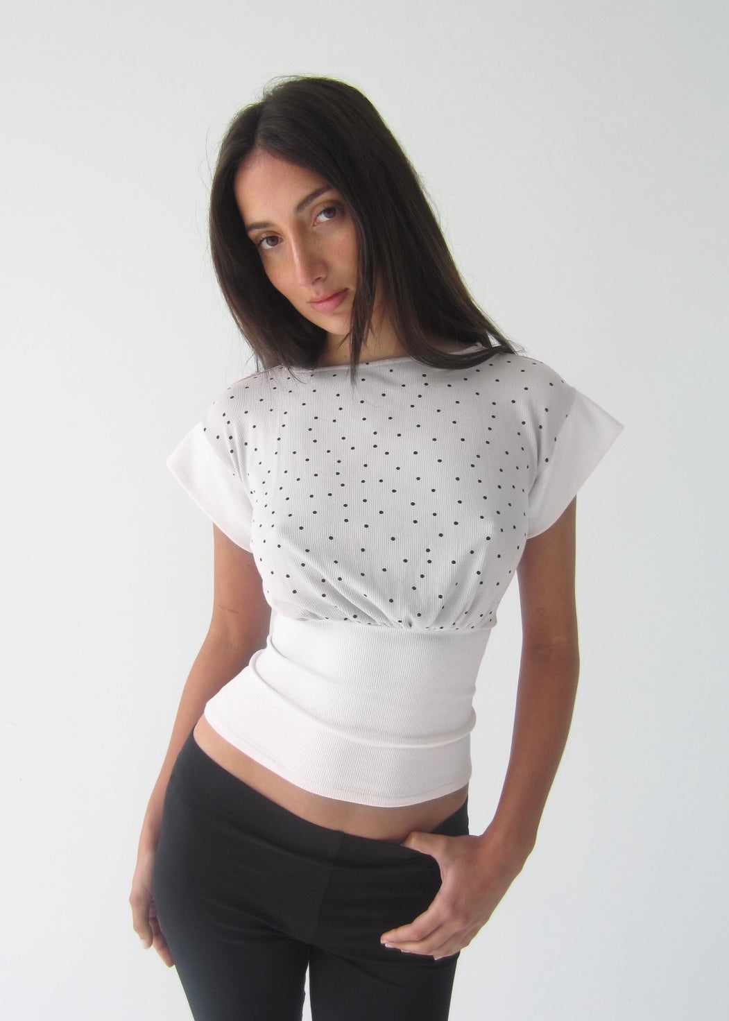 Lily Polka Tank - soft white