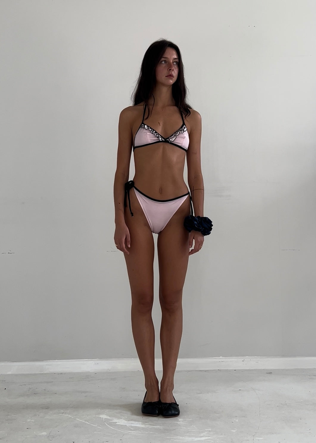 L.Y Frill Bikini Set - Pearl Pink