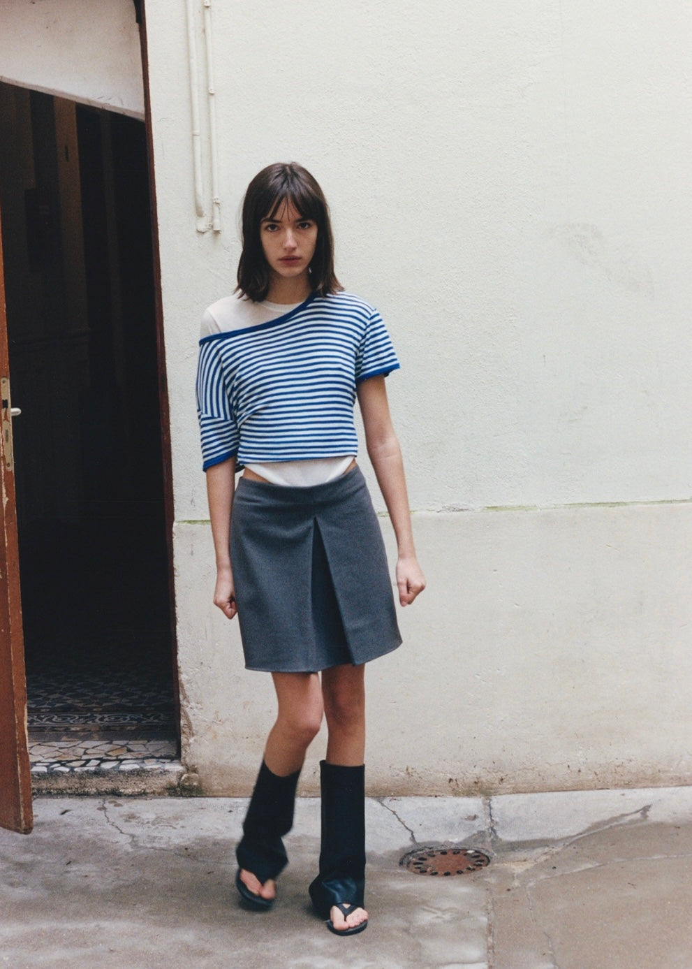 Lola Wool Skirt - charcoal grey