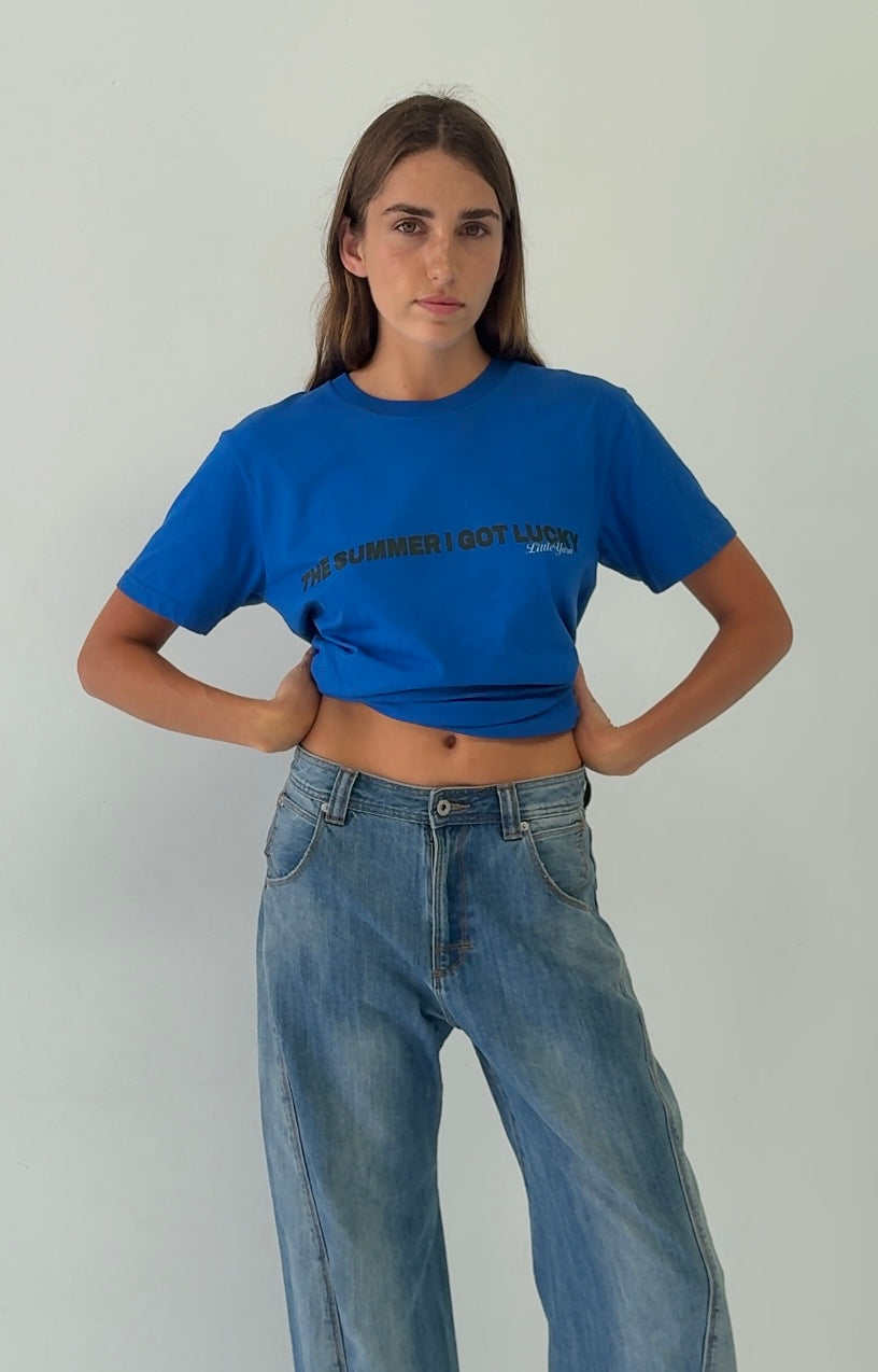 The Summer I Got Lucky Tee - Royal Blue