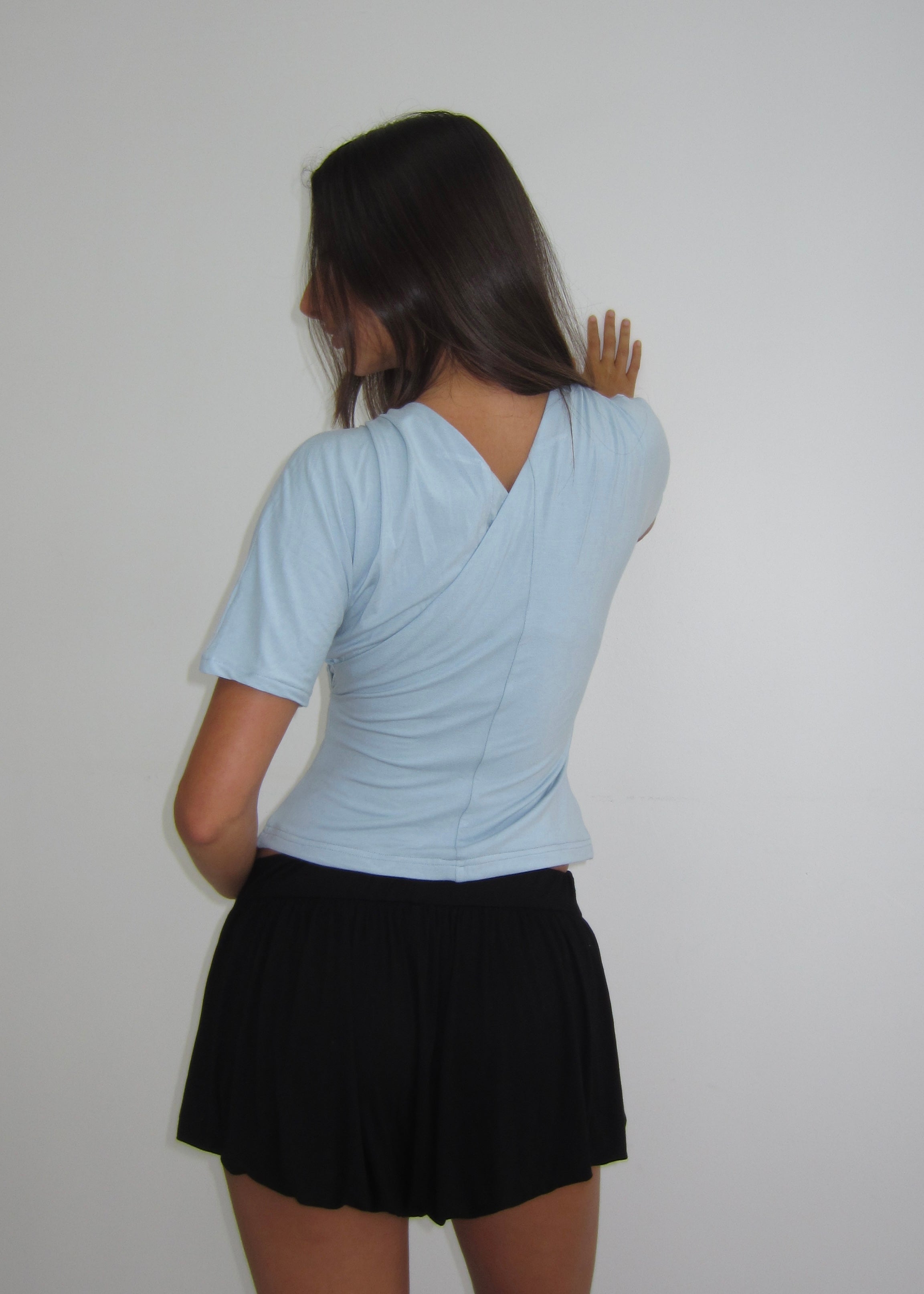 Dalia Shell Top - soft blue