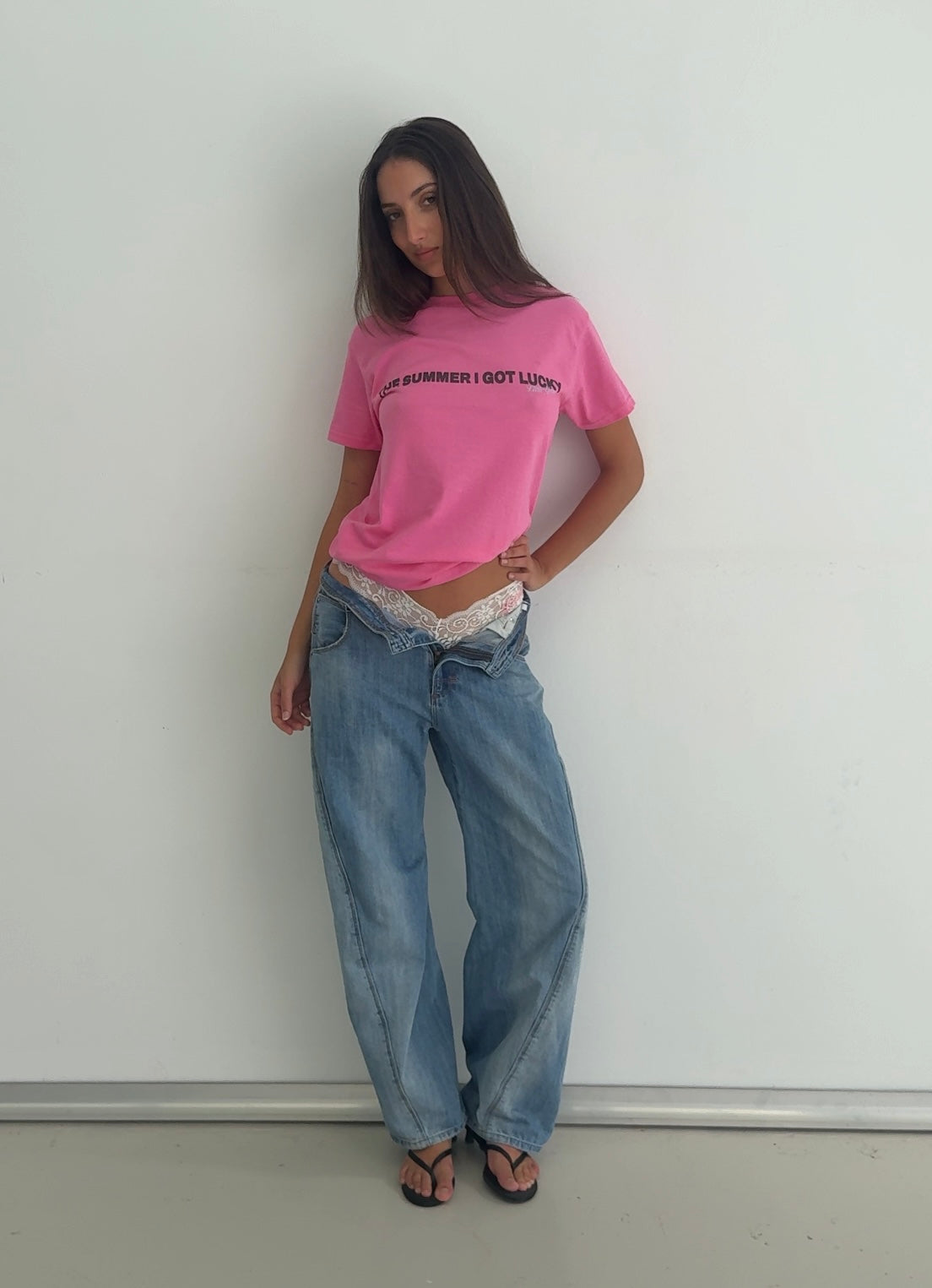 The Summer I Got Lucky Tee - Hot Pink