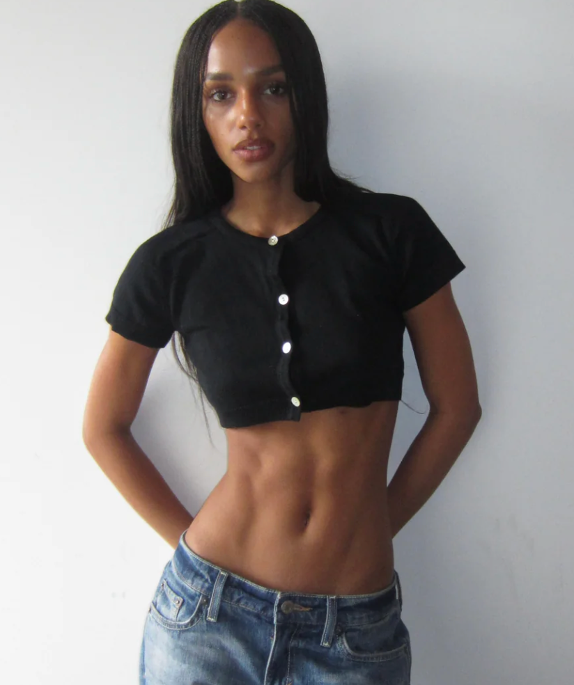 Betty Mini Crop - black cotton
